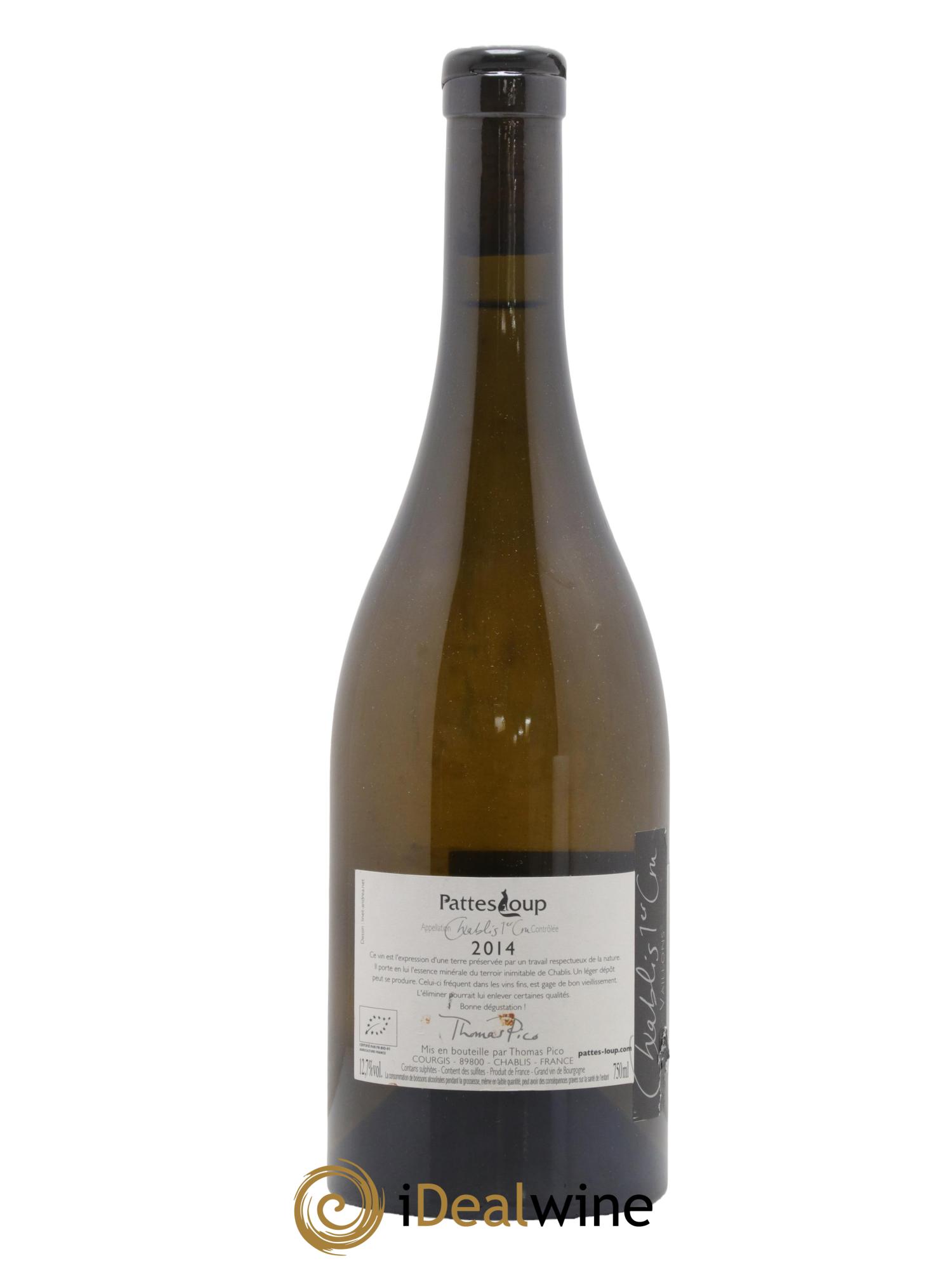 Chablis 1er Cru Vaillons Pattes Loup (Domaine) 2014 - Lot de 1 bouteille - 1