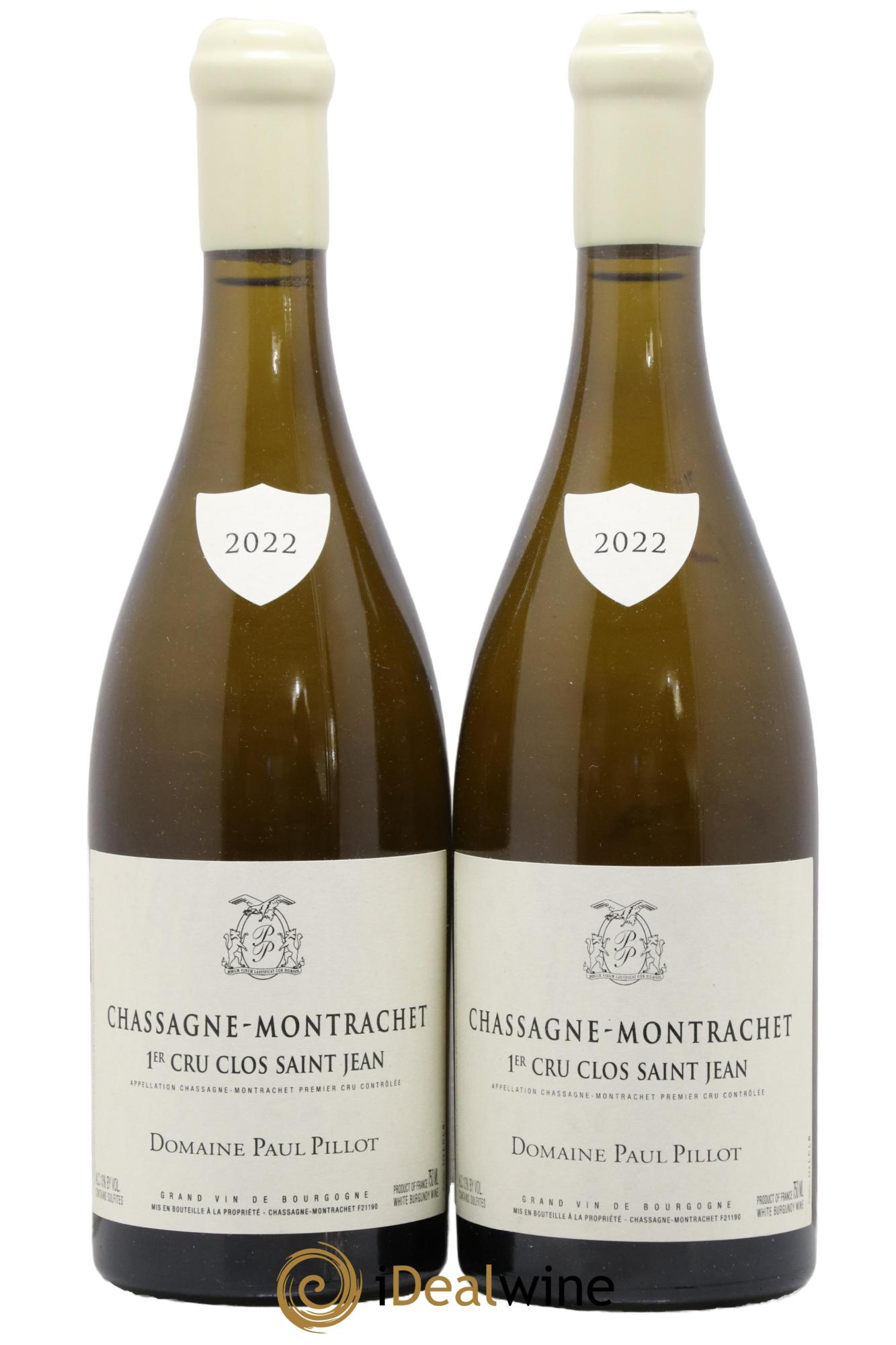 Chassagne-Montrachet 1er Cru Clos Saint-Jean Paul Pillot (Domaine) 2022 - Lotto di 2 bottiglie - 0