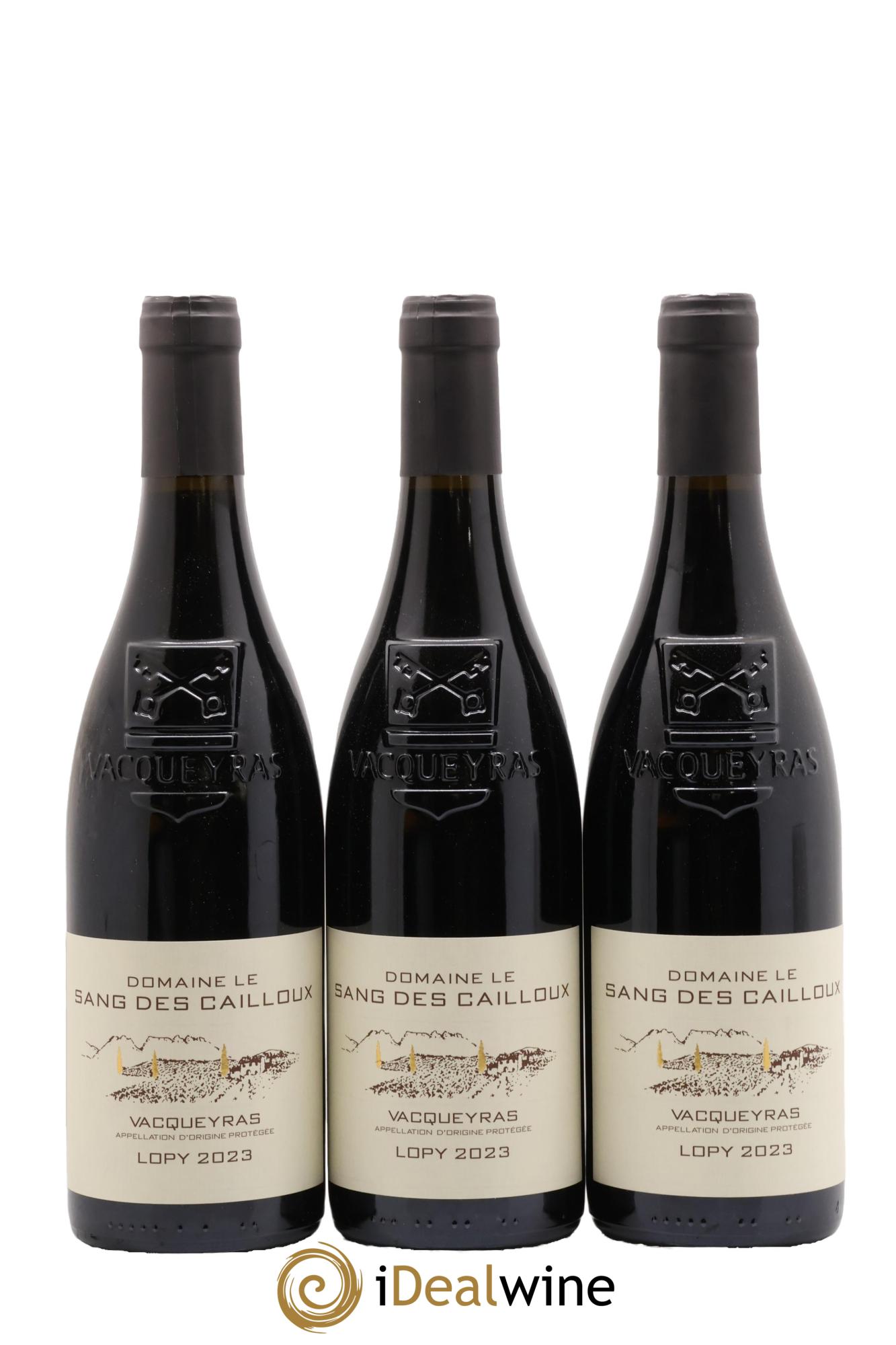 Vacqueyras Cuvée de Lopy Le Sang des Cailloux 2023 - Lotto di 3 bottiglie - 0