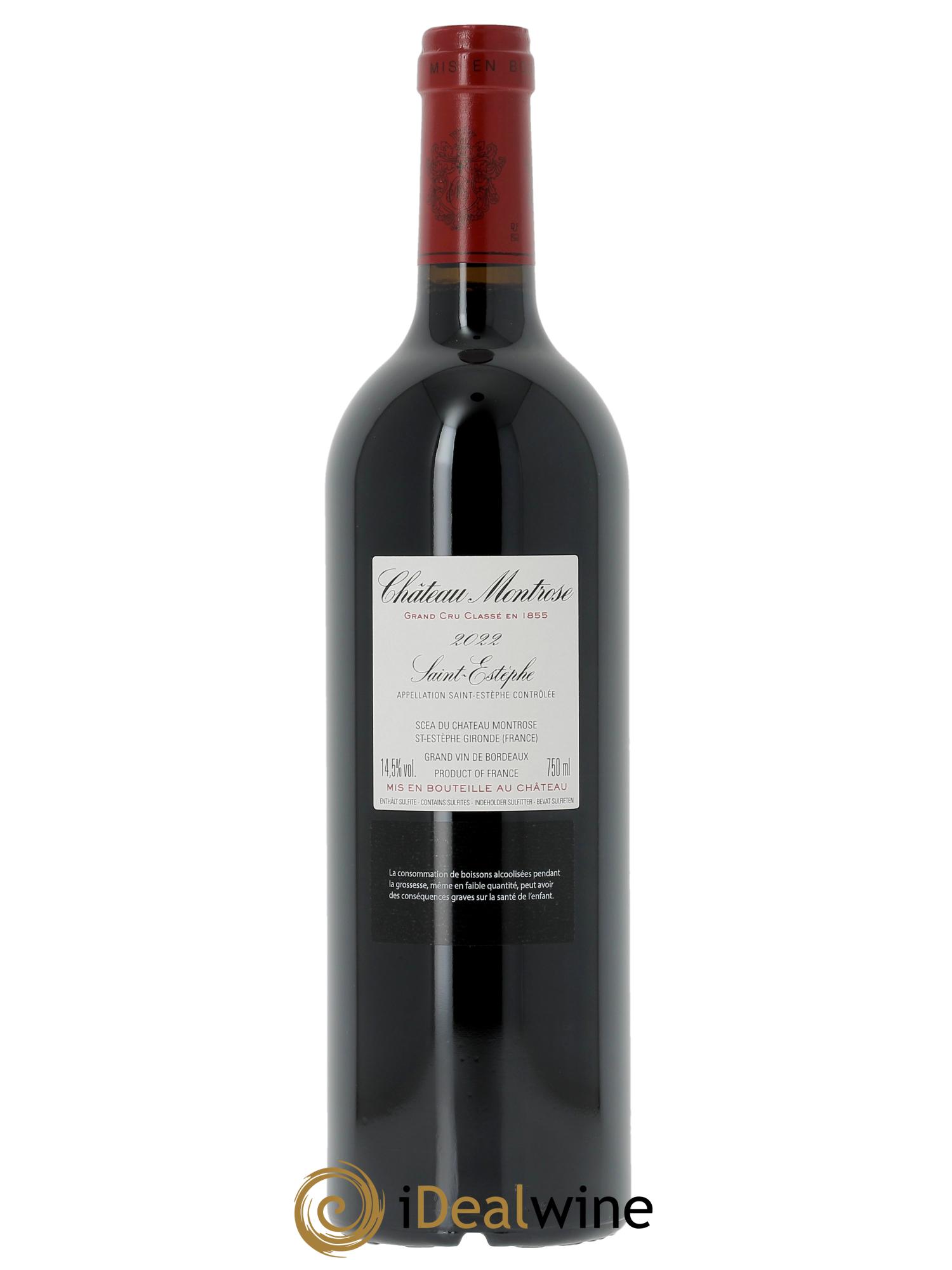 Château Montrose 2ème Grand Cru Classé (Original-holzkiste ab 6 Fl.) 2022 - Posten von 1 Flasche - 1