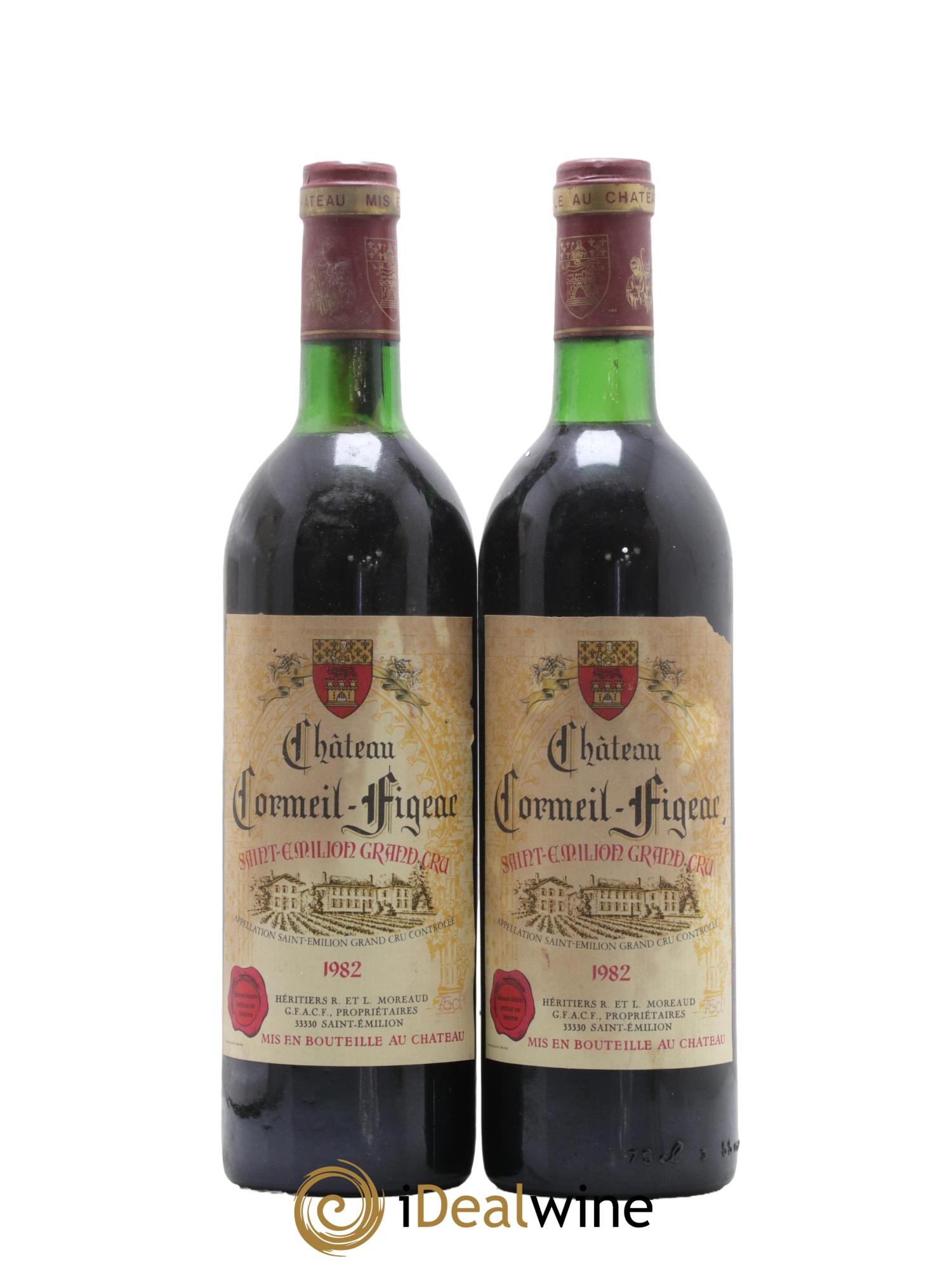 Château Cormeil Figeac 1982 - Lot de 2 bouteilles - 0