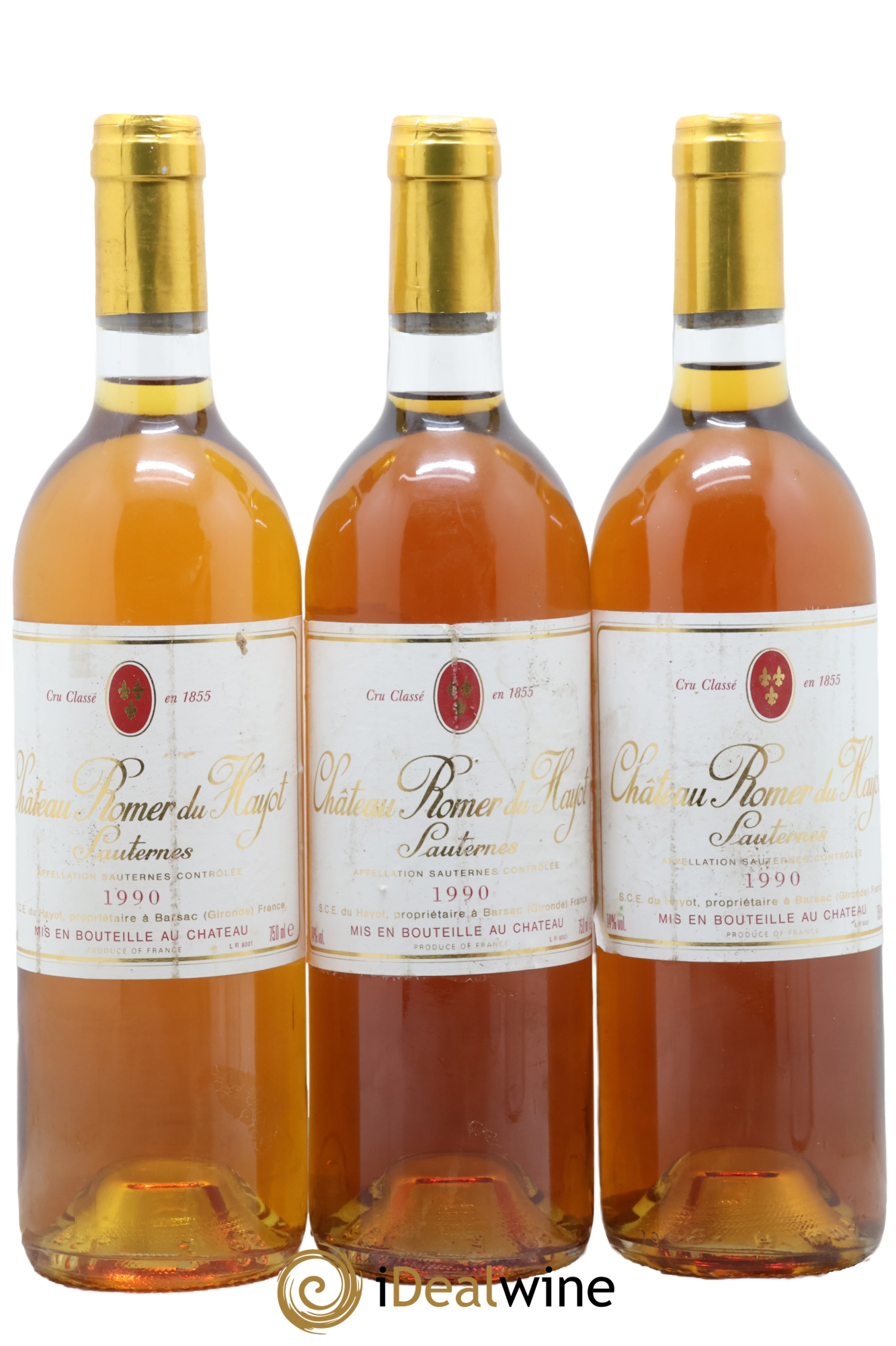 Château Romer du Hayot 2ème Grand Cru Classé 1990 - Lotto di 3 bottiglie - 0
