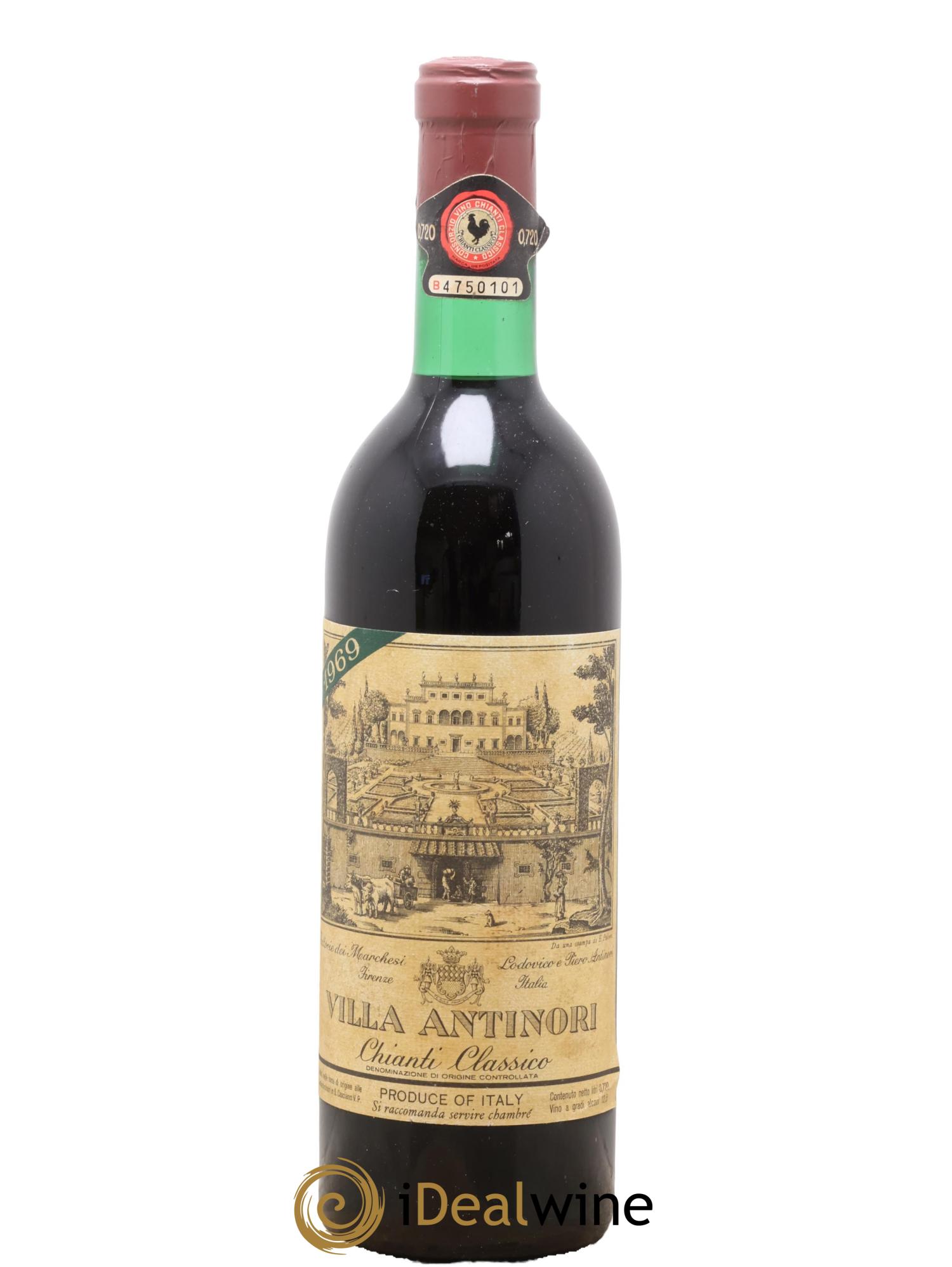 Chianti Classico DOCG Antinori 1969 - Lot de 1 bouteille - 0