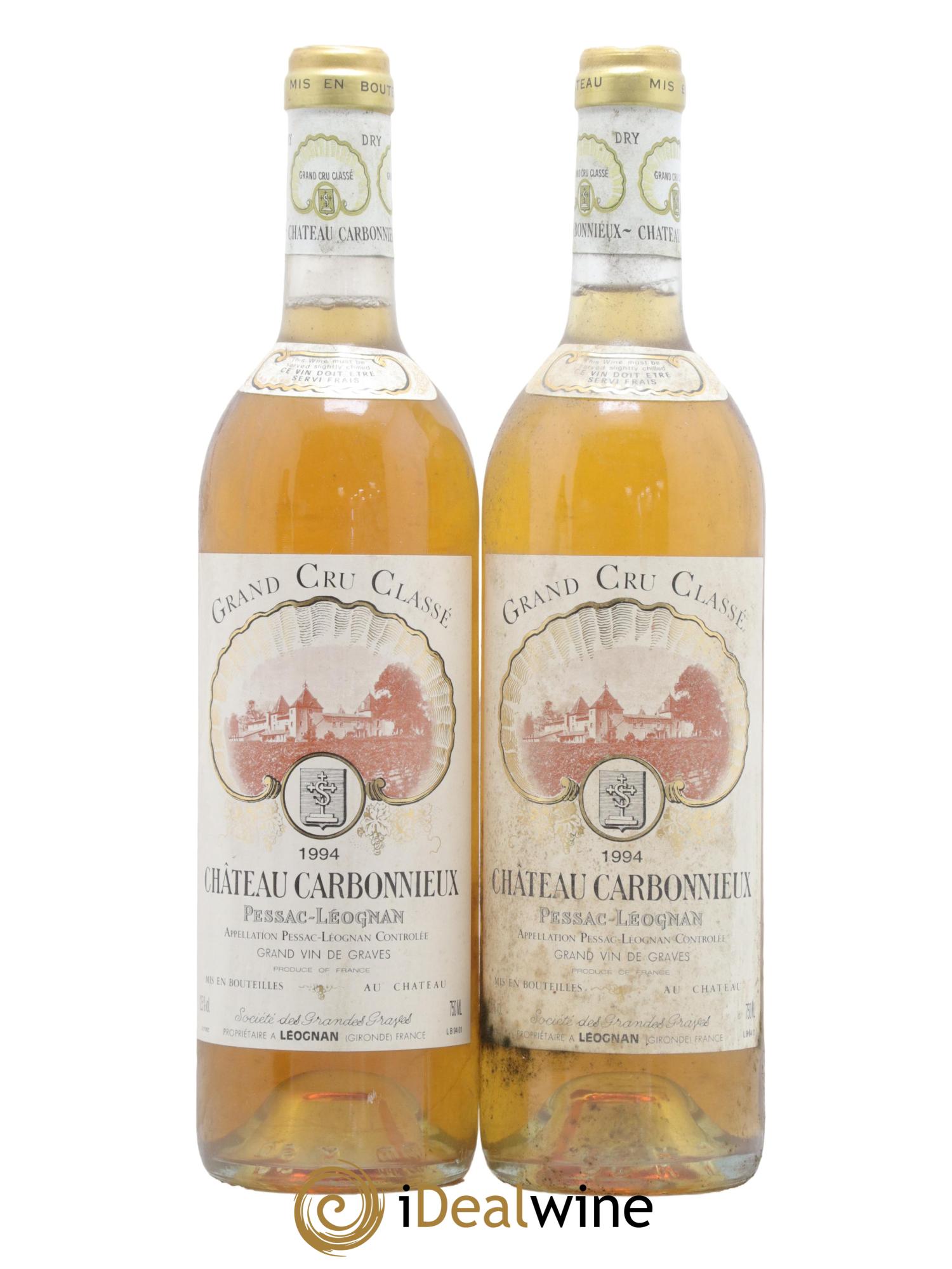 Château Carbonnieux Cru Classé de Graves 1994 - Lot de 2 bouteilles - 0