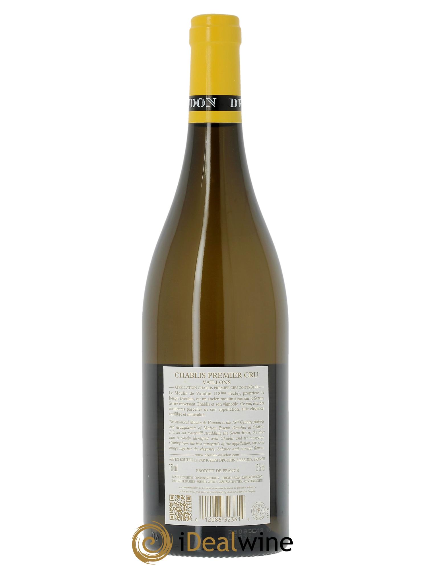 Chablis 1er Cru Vaillons Joseph Drouhin  2023 - Lot de 1 bouteille - 1