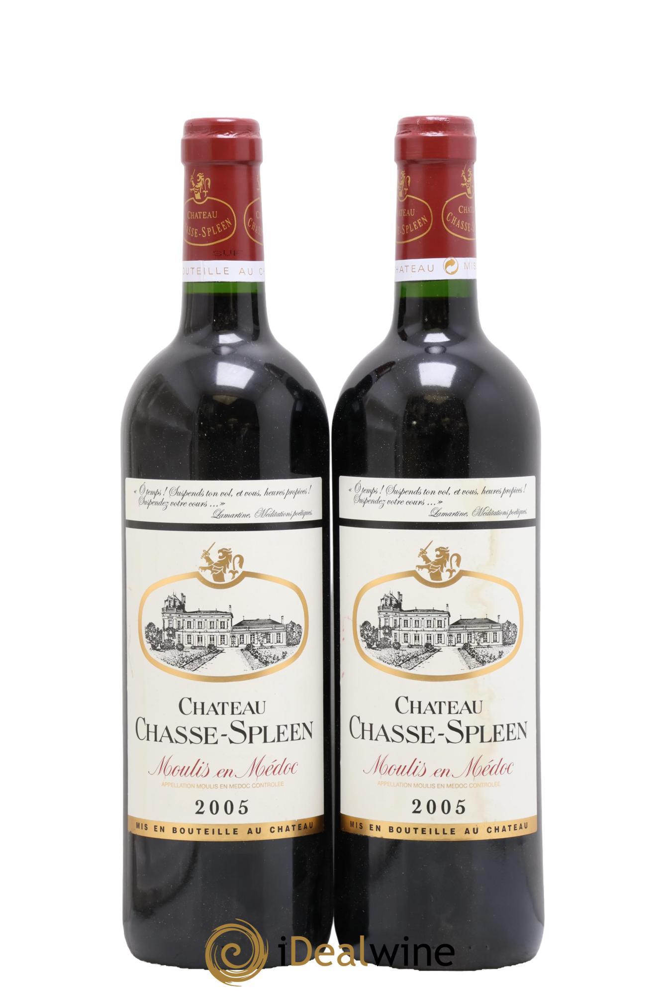 Château Chasse Spleen 2005 - Lot of 2 bottles - 0