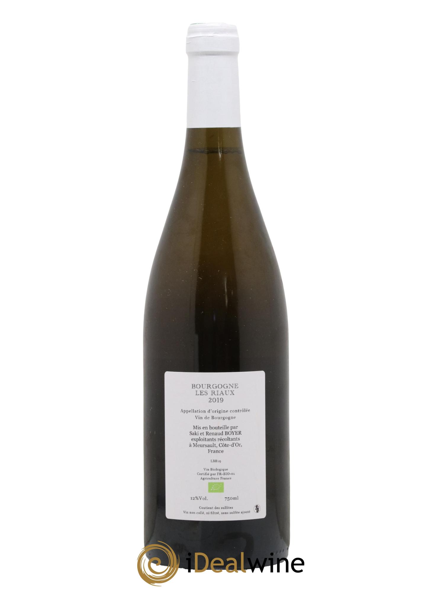 Bourgogne Les Riaux Renaud Boyer Les Riaux Elevage Long Renaud Boyer 2019 - Posten von 1 Flasche - 1