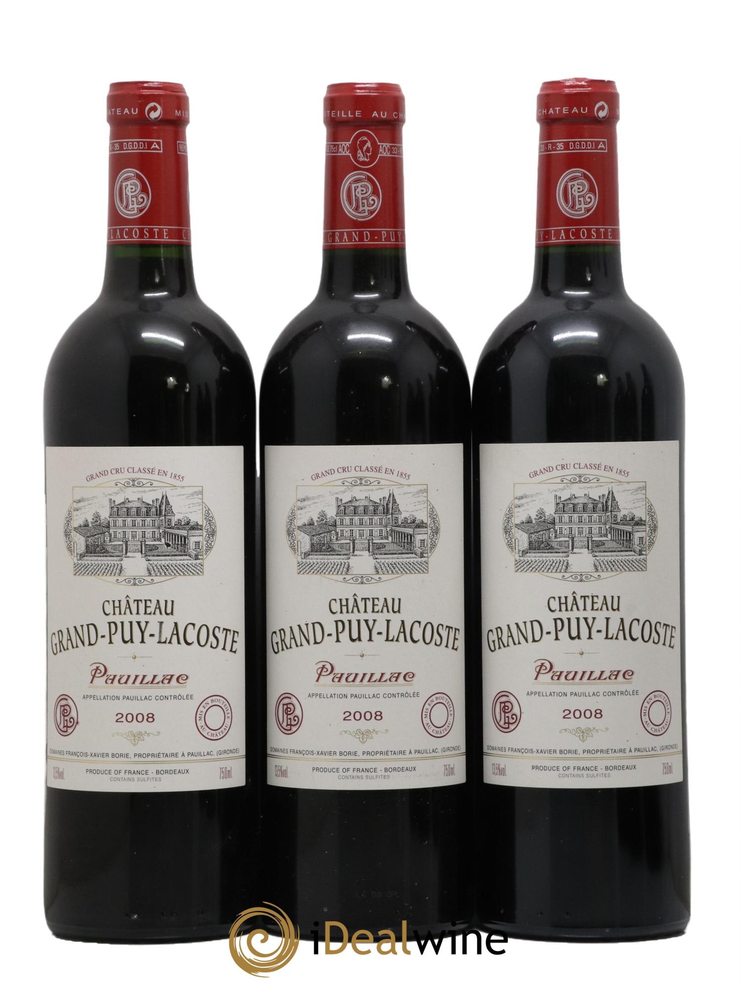 Château Grand Puy Lacoste 5ème Grand Cru Classé 2008 - Lot de 6 bouteilles - 2