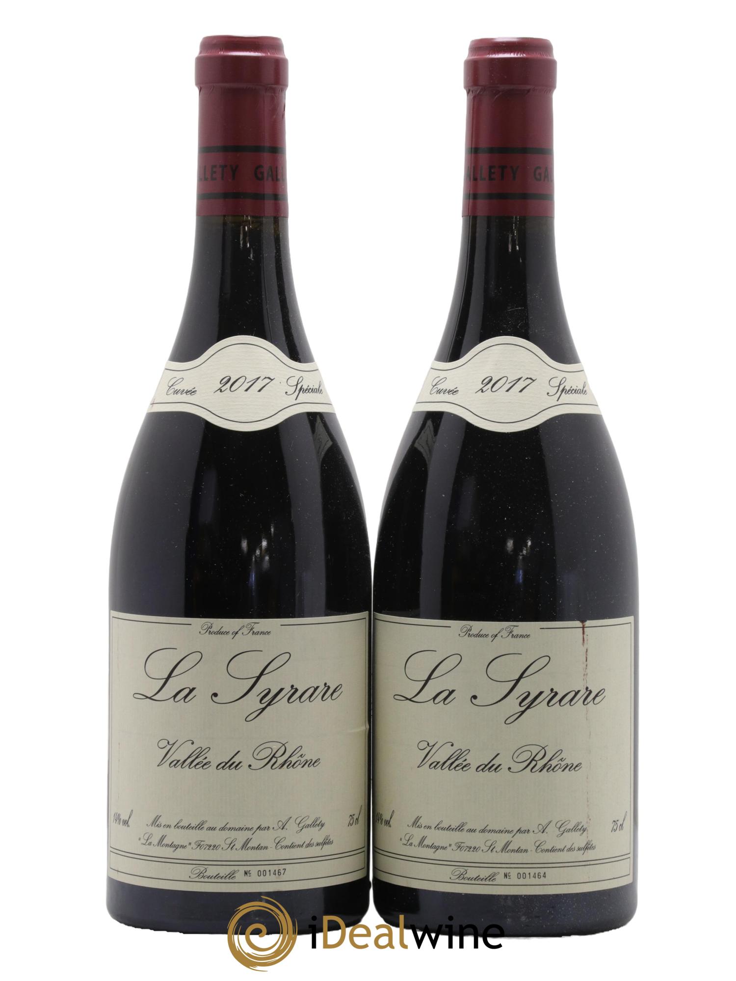 Côtes du Vivarais La Syrare Gallety (Domaine) 2017 - Lot de 2 bouteilles - 0