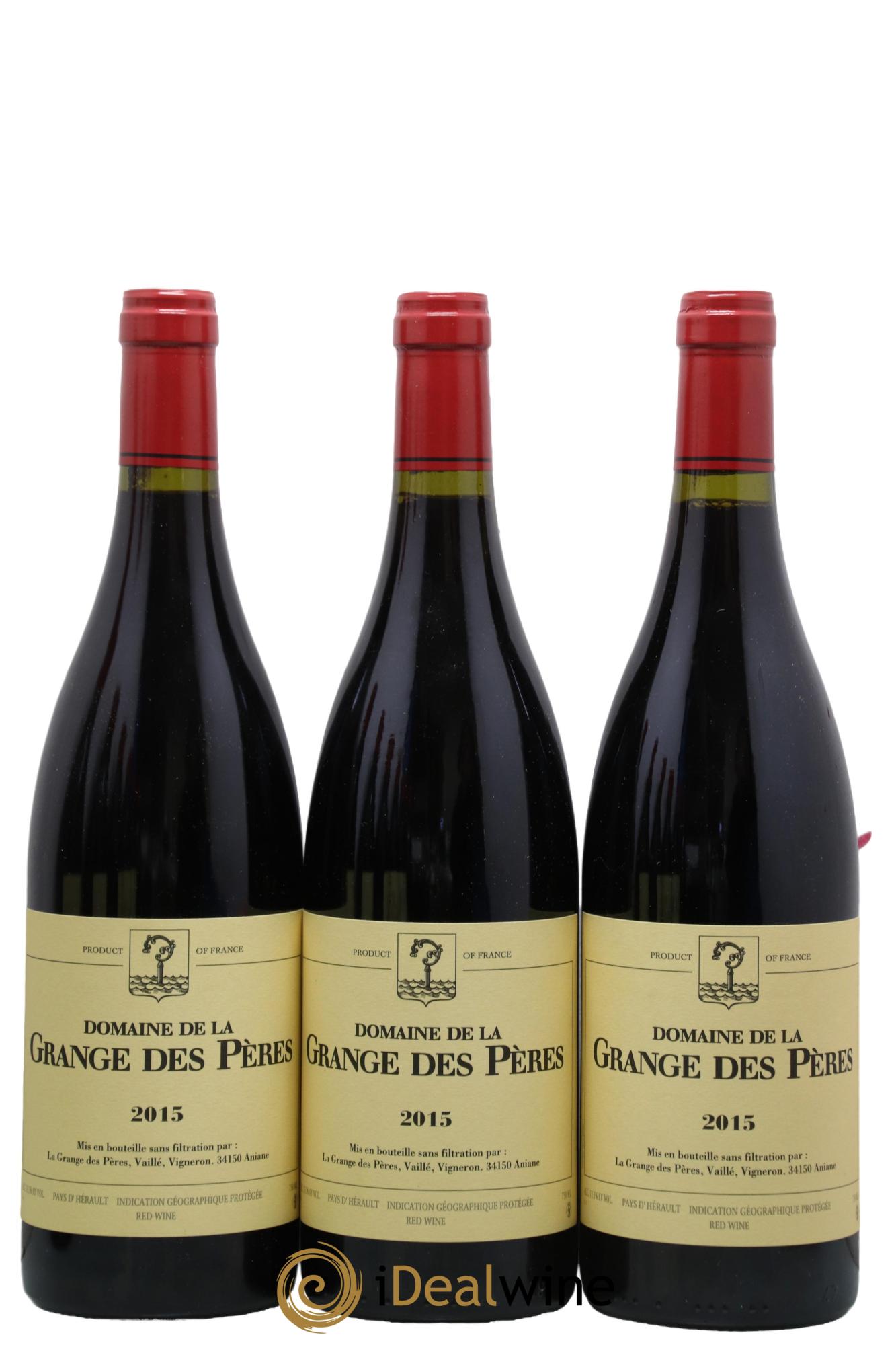 Pays d'Hérault Grange des Pères Laurent Vaillé 2015 - Lot de 3 bouteilles - 0
