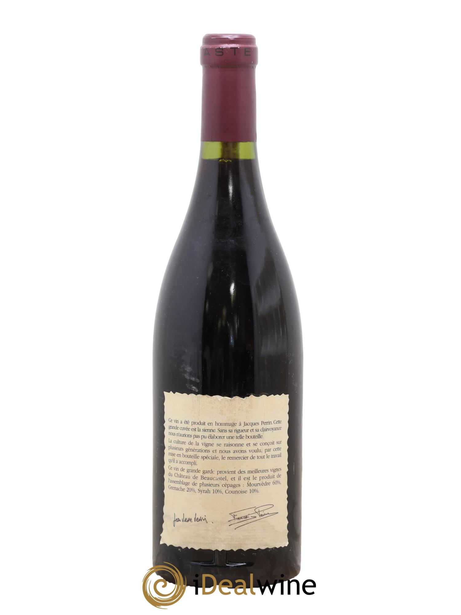 Châteauneuf-du-Pape Château de Beaucastel Hommage à Jacques Perrin Famille Perrin 1995 - Lot of 1 bottle - 1