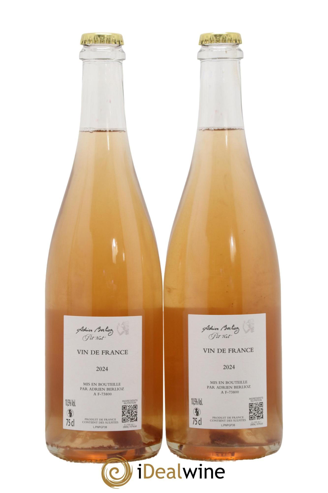 Vin de France Pet'Nat Les Vignes De La Sauterelle Verte Adrien Berlioz 2024 - Lotto di 2 bottiglie - 1