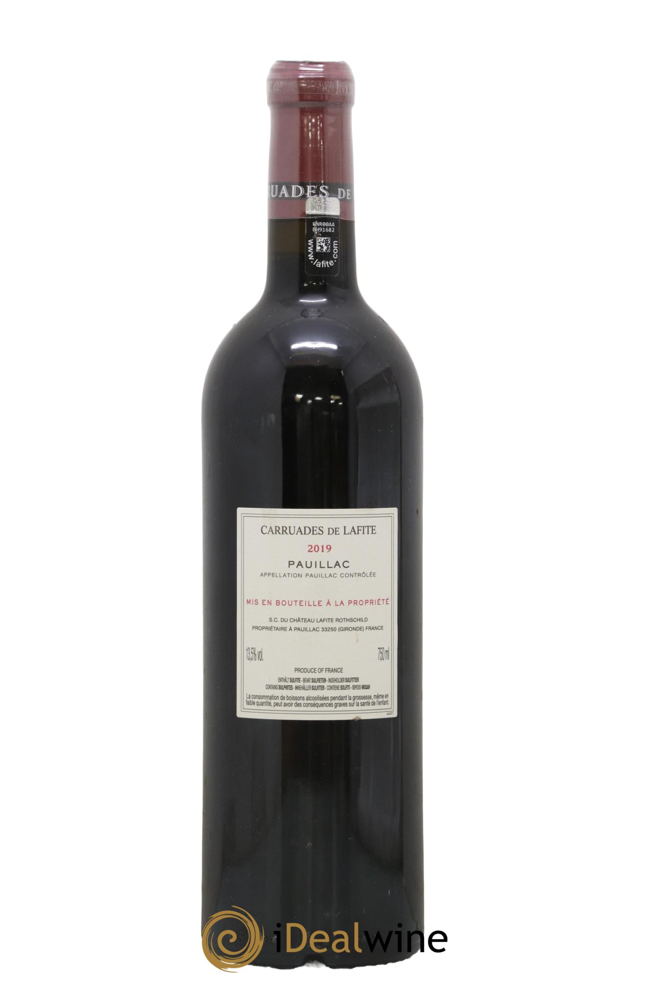 Carruades de Lafite Rothschild Second Vin  2019 - Lot de 1 bouteille - 1