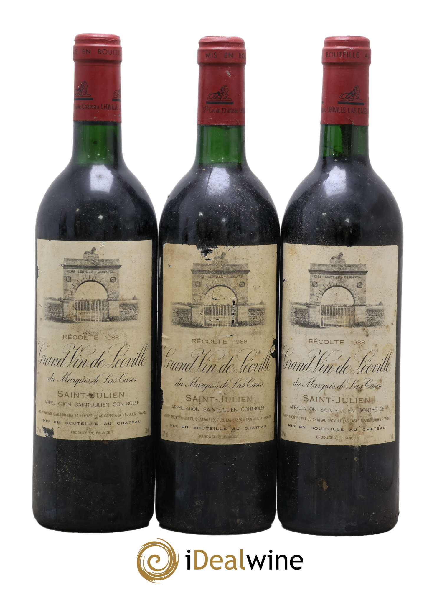 Château Léoville Las Cases 2ème Grand Cru Classé 1988 - Lotto di 3 bottiglie - 0