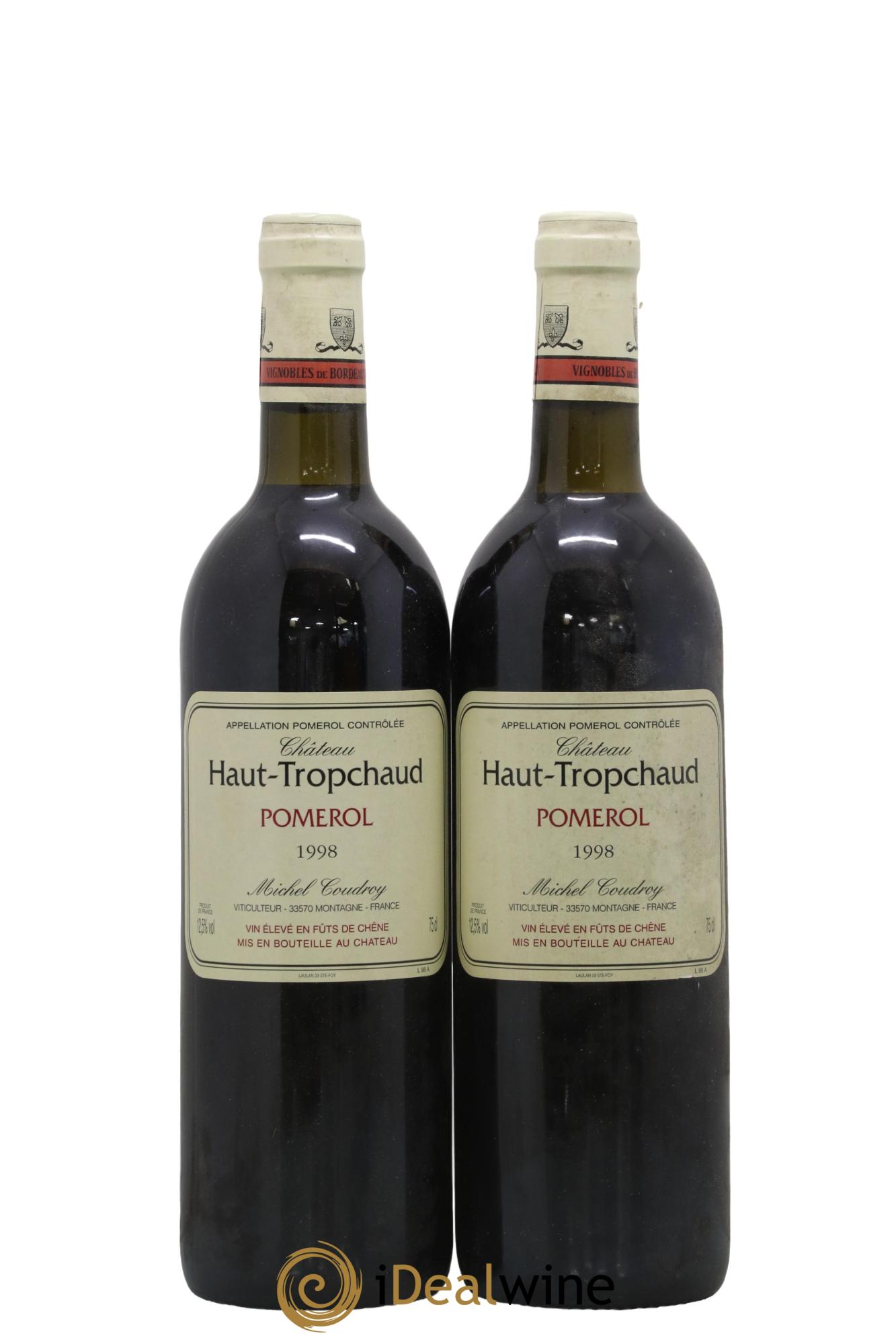 Château Haut Tropchaud 1998 - Lot de 2 bouteilles - 0