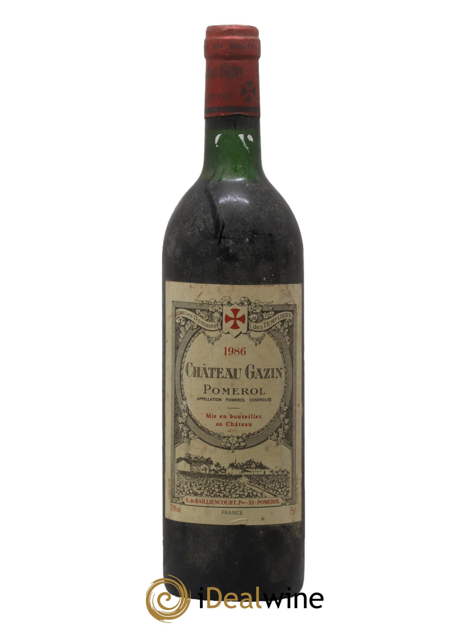 Château Gazin 1986 - Lot de 1 bouteille - 0
