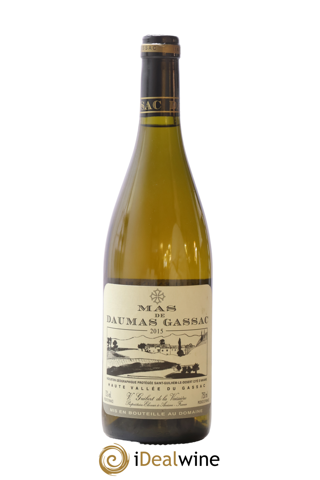 Saint-Guilhem-le-Désert - Cité d'Aniane Mas Daumas Gassac Famille Guibert de La Vaissière 2015 - Lot de 1 bouteille - 0