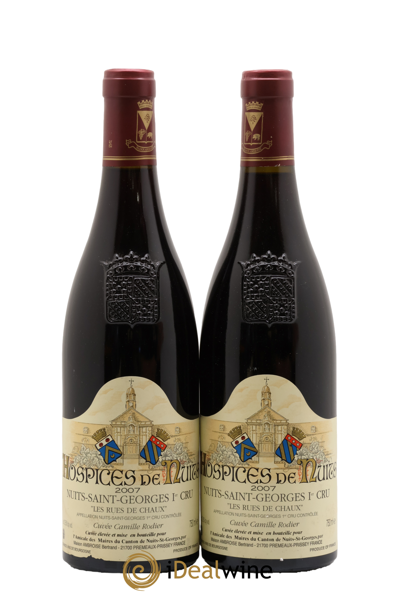 Nuits-Saint-Georges 1er Cru Les Rues de Chaux Cuvée Camille Rodier Hospices de Nuits 2007 - Lote de 2 botellas - 0