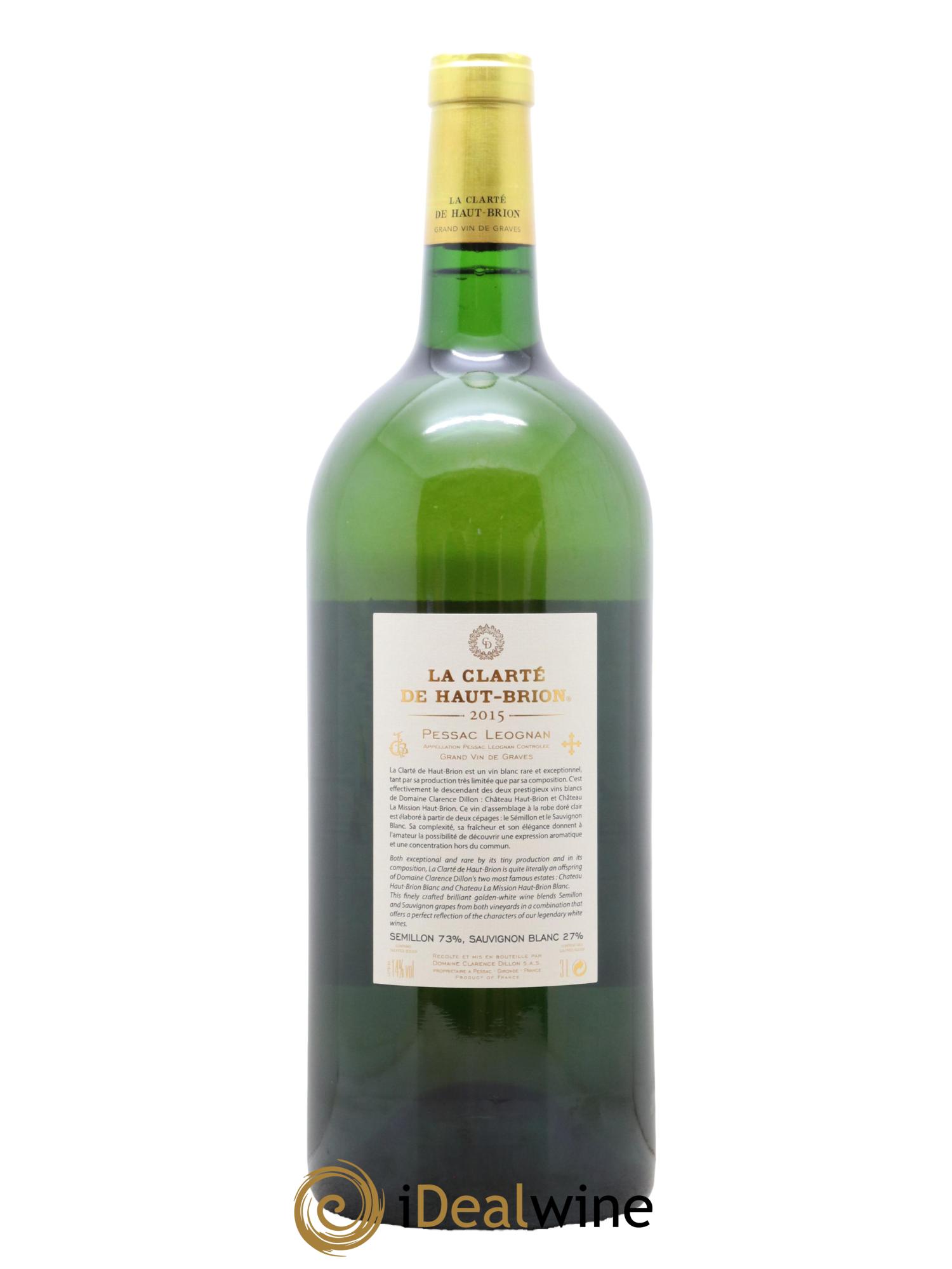 La Clarté de Haut Brion Second Vin 2015 - Lot de 1 double magnum - 2