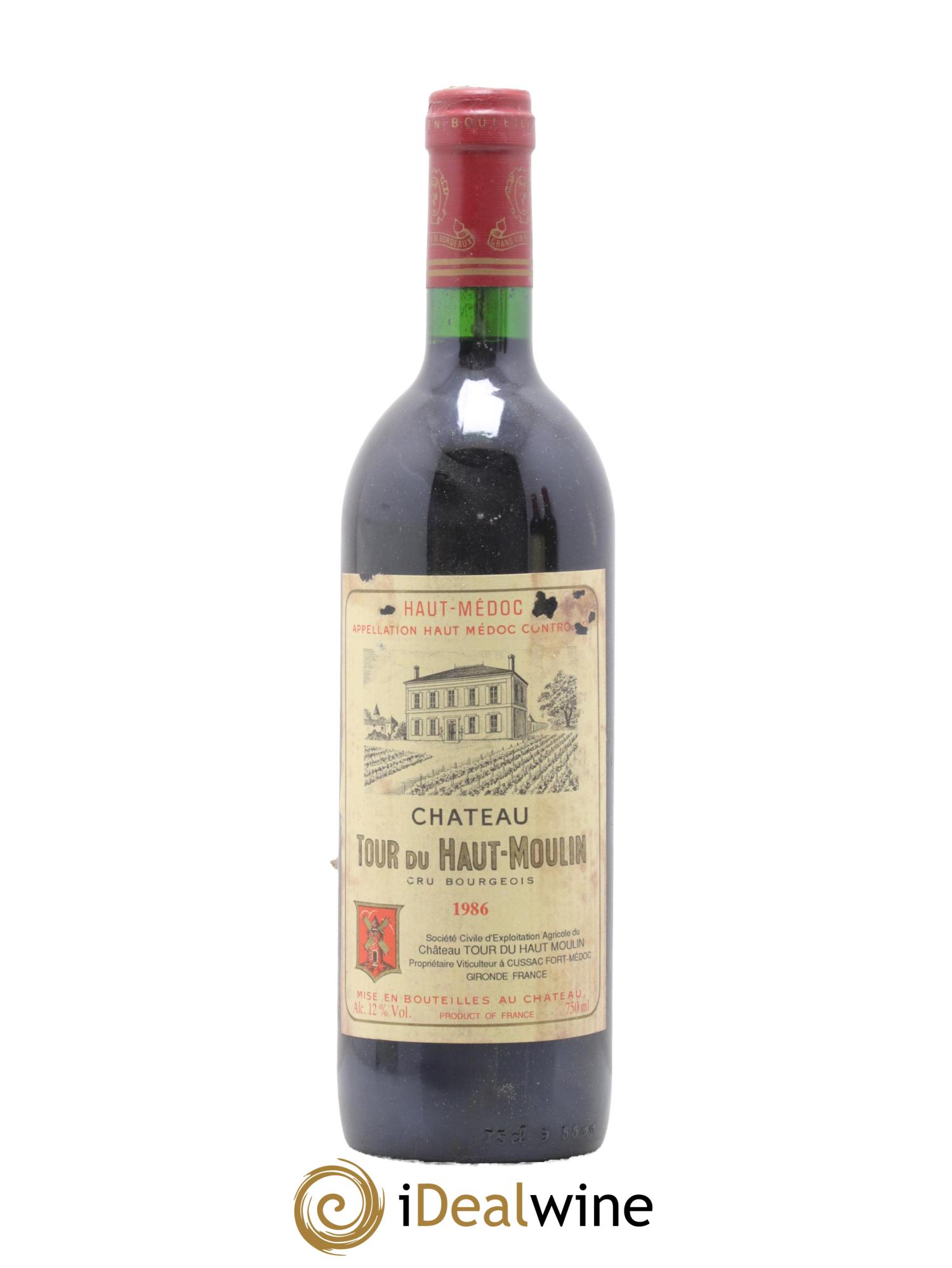 Château Tour du Haut Moulin Cru Bourgeois 1986 - Lot de 1 bouteille - 0