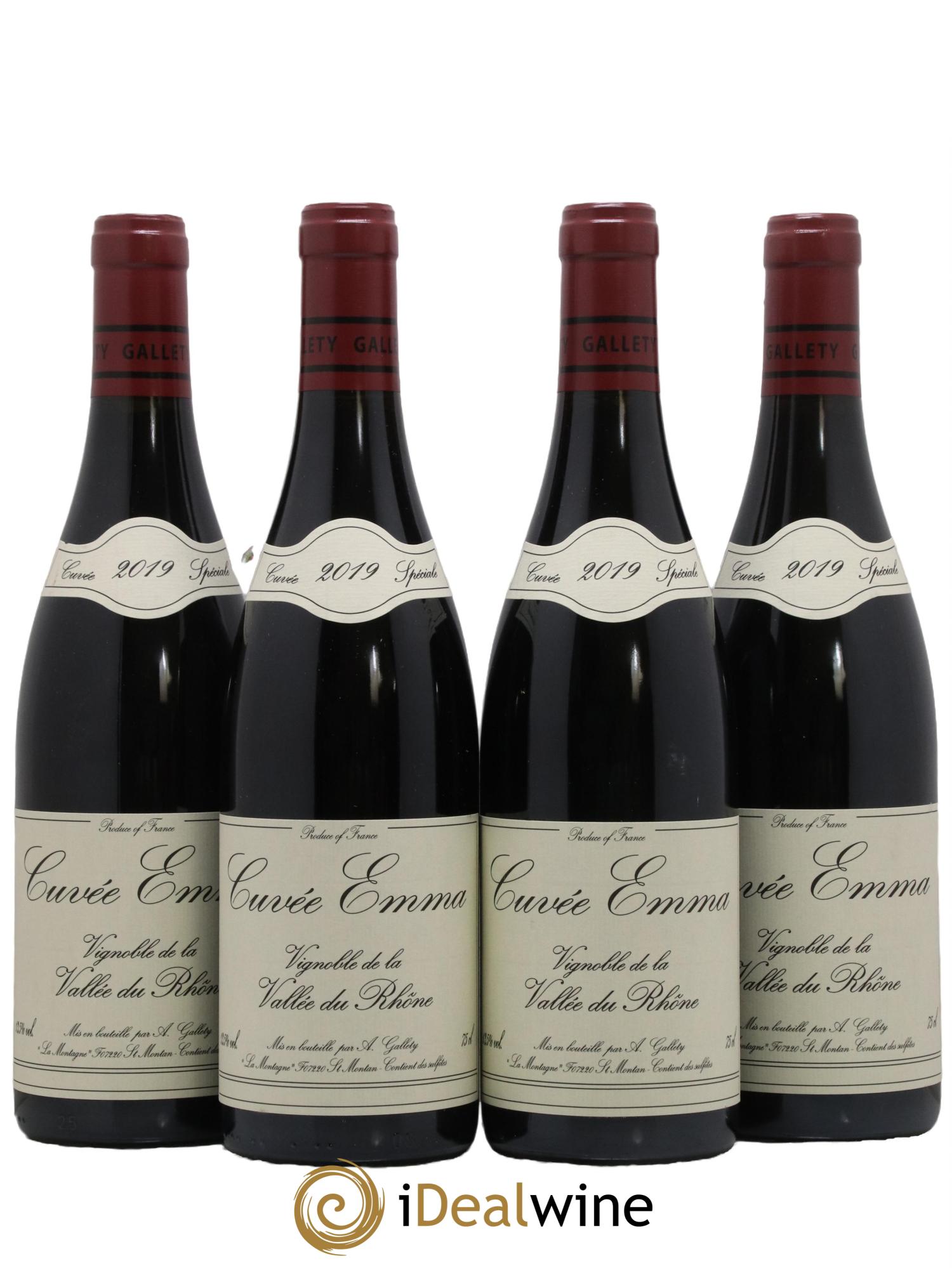 Côtes du Vivarais Cuvée Emma Gallety (Domaine) 2019 - Lot de 4 bouteilles - 0