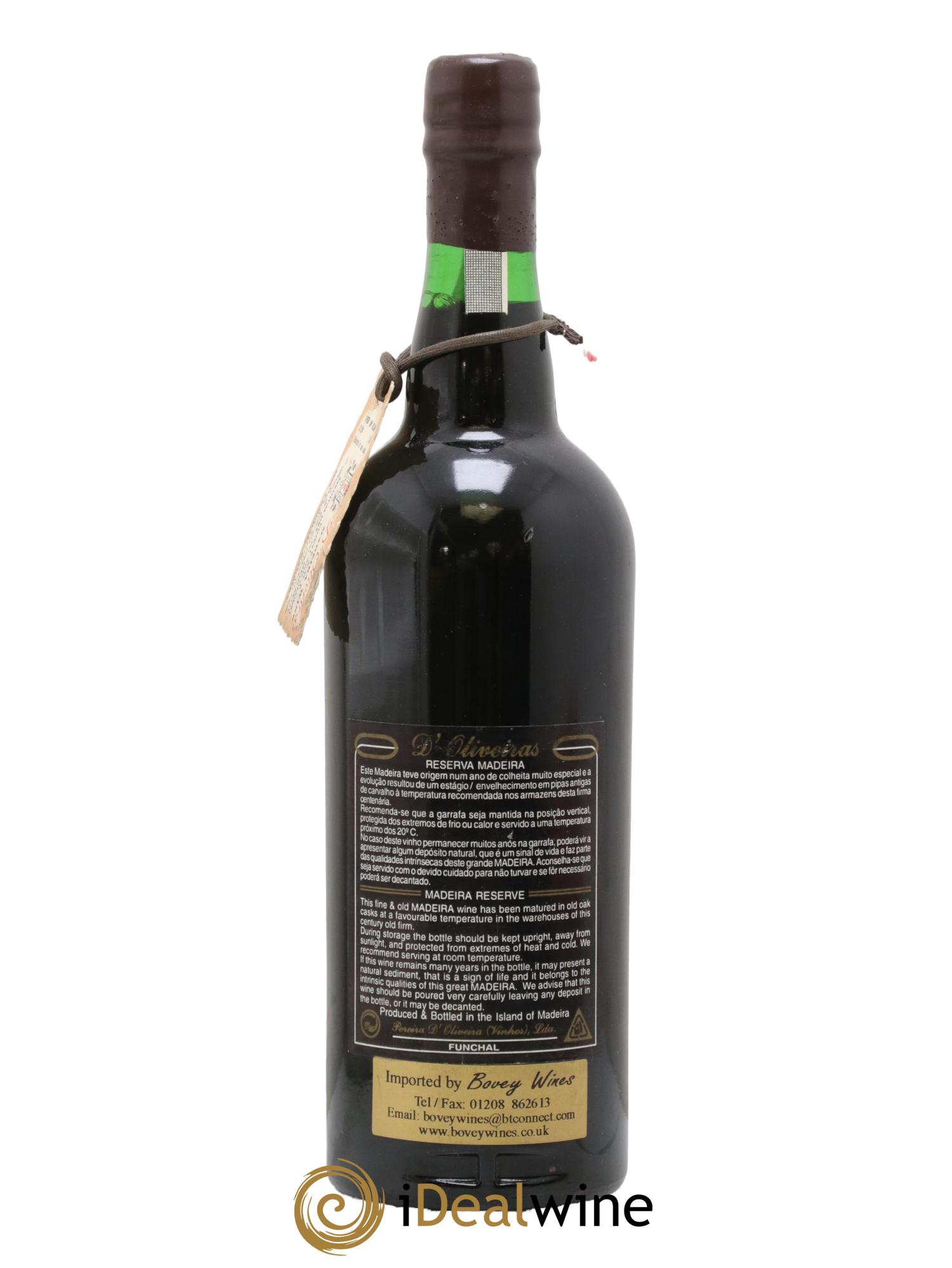 Portugal Madère D'Oliveiras Reserva 1890 - Lot de 1 bouteille - 2