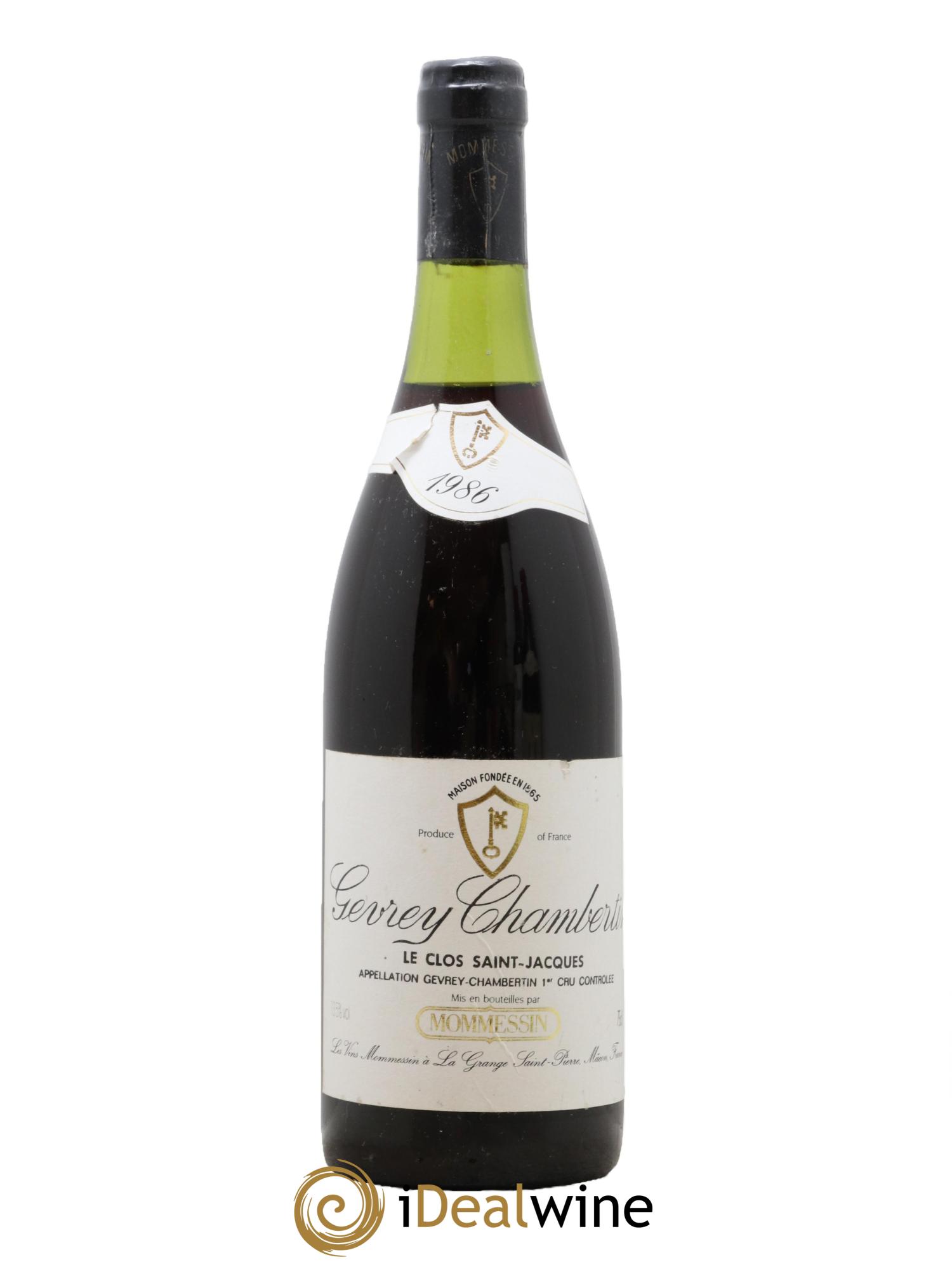 Gevrey-Chambertin 1er Cru Clos St Jacques Mommessin 1986 - Lot de 1 bouteille - 0