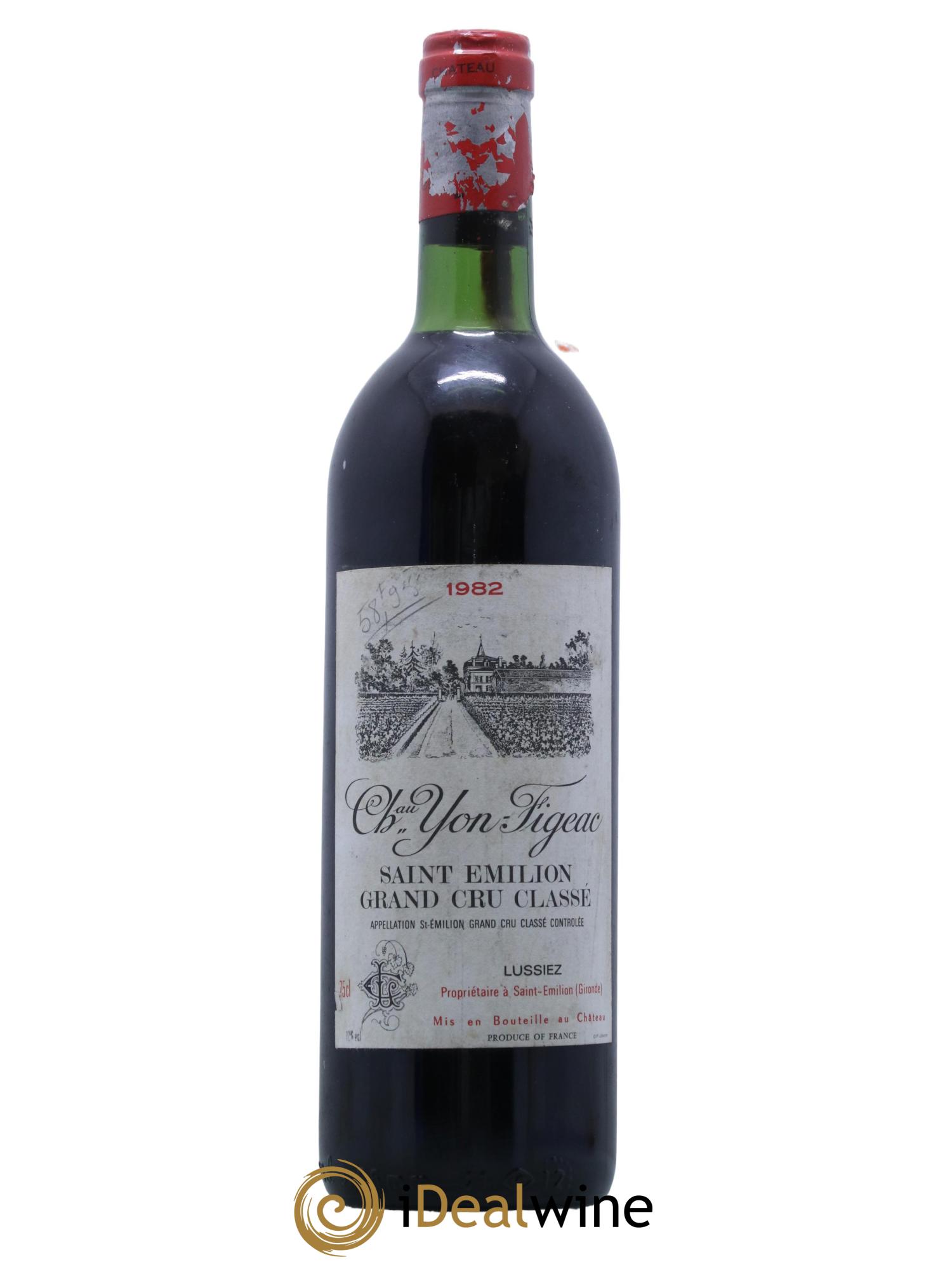 Château Yon Figeac Grand Cru Classé 1982 - Lot de 1 bouteille - 0