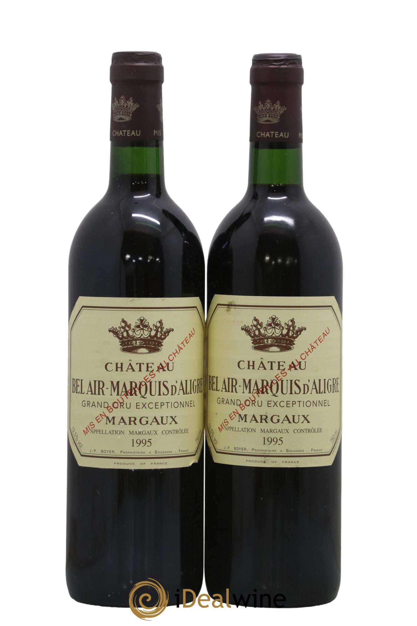Château Bel Air Marquis d'Aligre 1995 - Lot of 2 bottles - 0