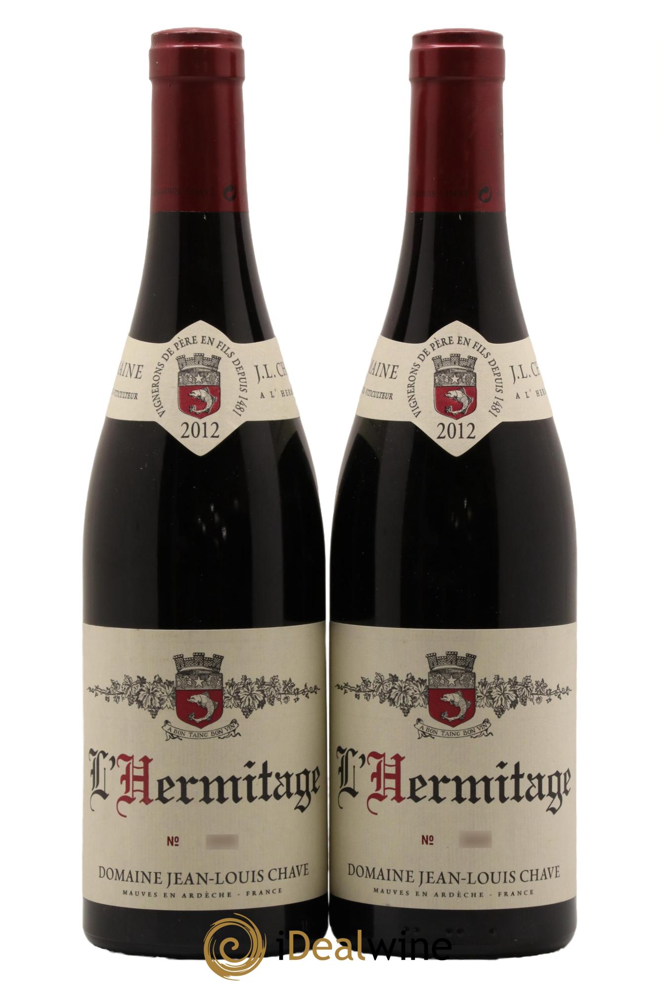 Hermitage Jean-Louis Chave 2012 - Posten von 2 Flaschen - 0