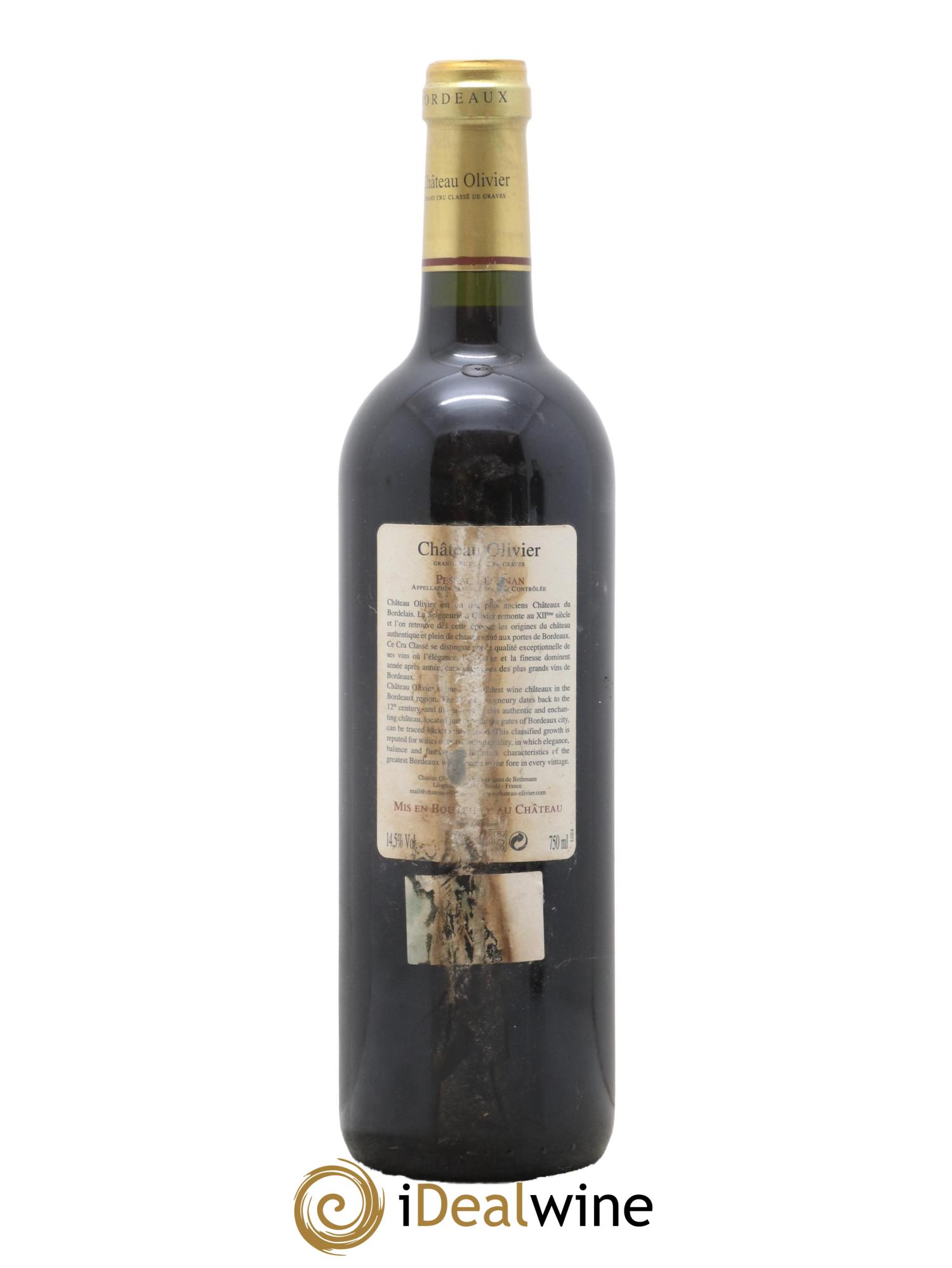 Château Olivier Cru Classé de Graves 2010 - Lot de 1 bouteille - 1