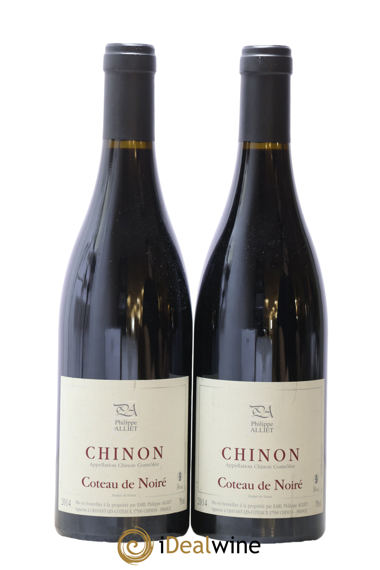 Chinon Coteau de Noiré Philippe Alliet 2014 - Lot of 2 bottles - 0