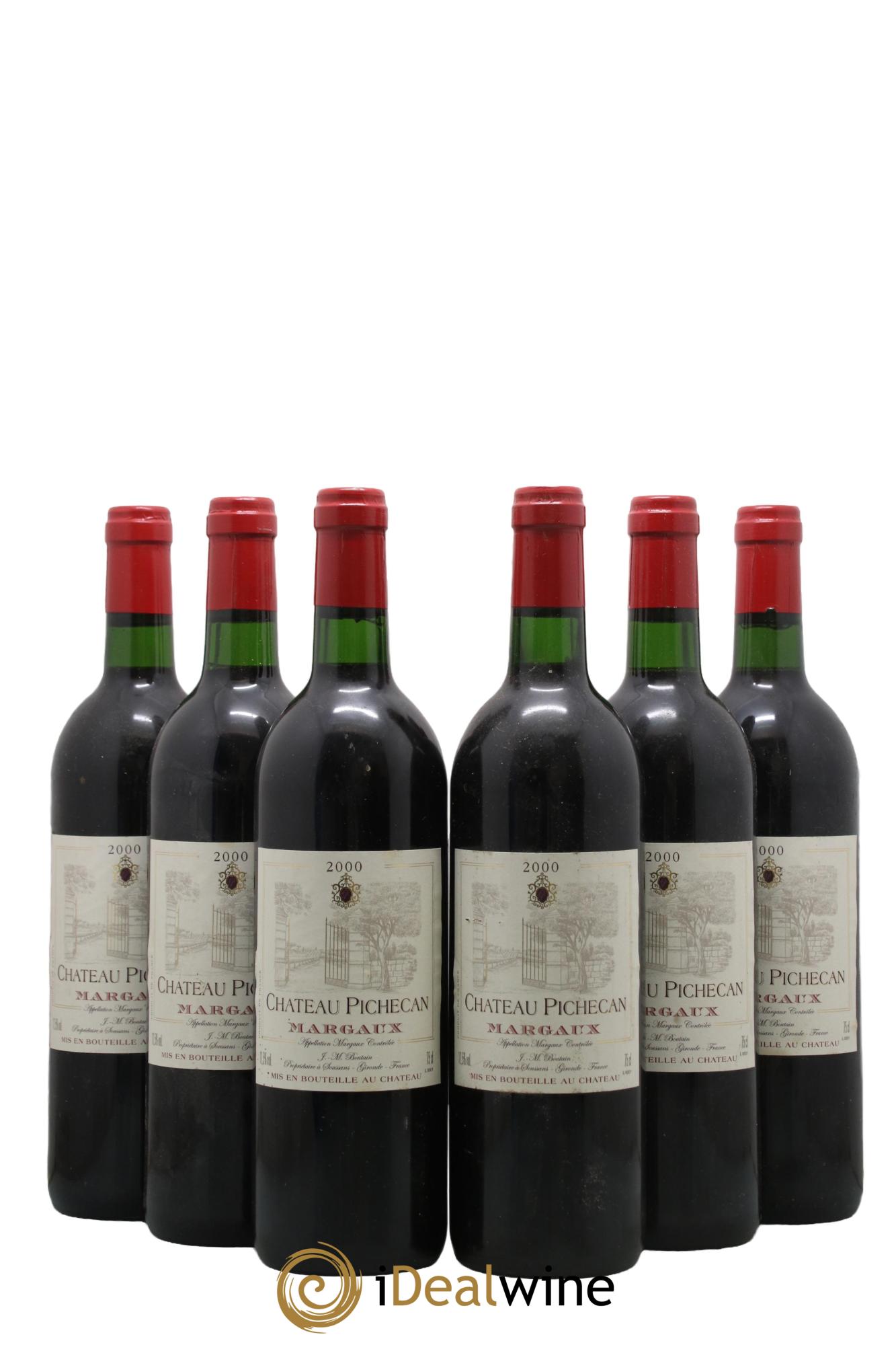 Margaux Château Pichecan 2000 - Lot de 6 bouteilles - 0