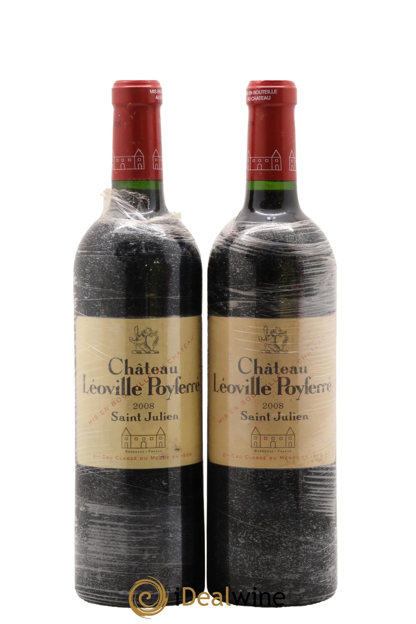 Château Léoville Poyferré 2ème Grand Cru Classé 2008 - Lot of 2 bottles - 0