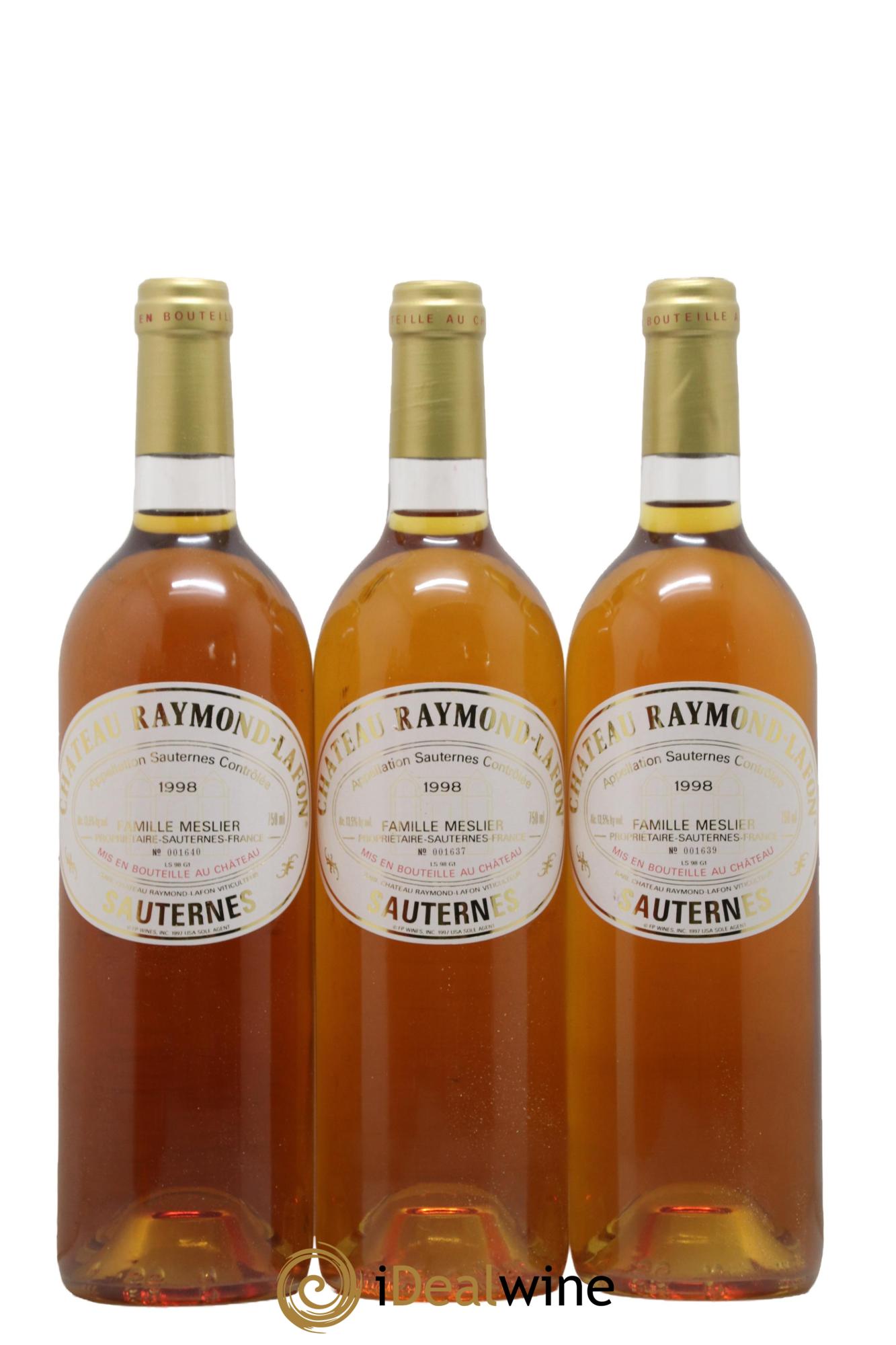 Château Raymond Lafon 1998 - Lotto di 6 bottiglie - 1