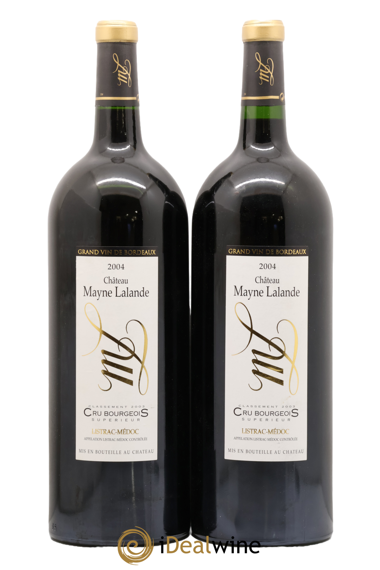 Château Mayne Lalande Cru Bourgeois 2004 - Lot of 2 magnums - 0