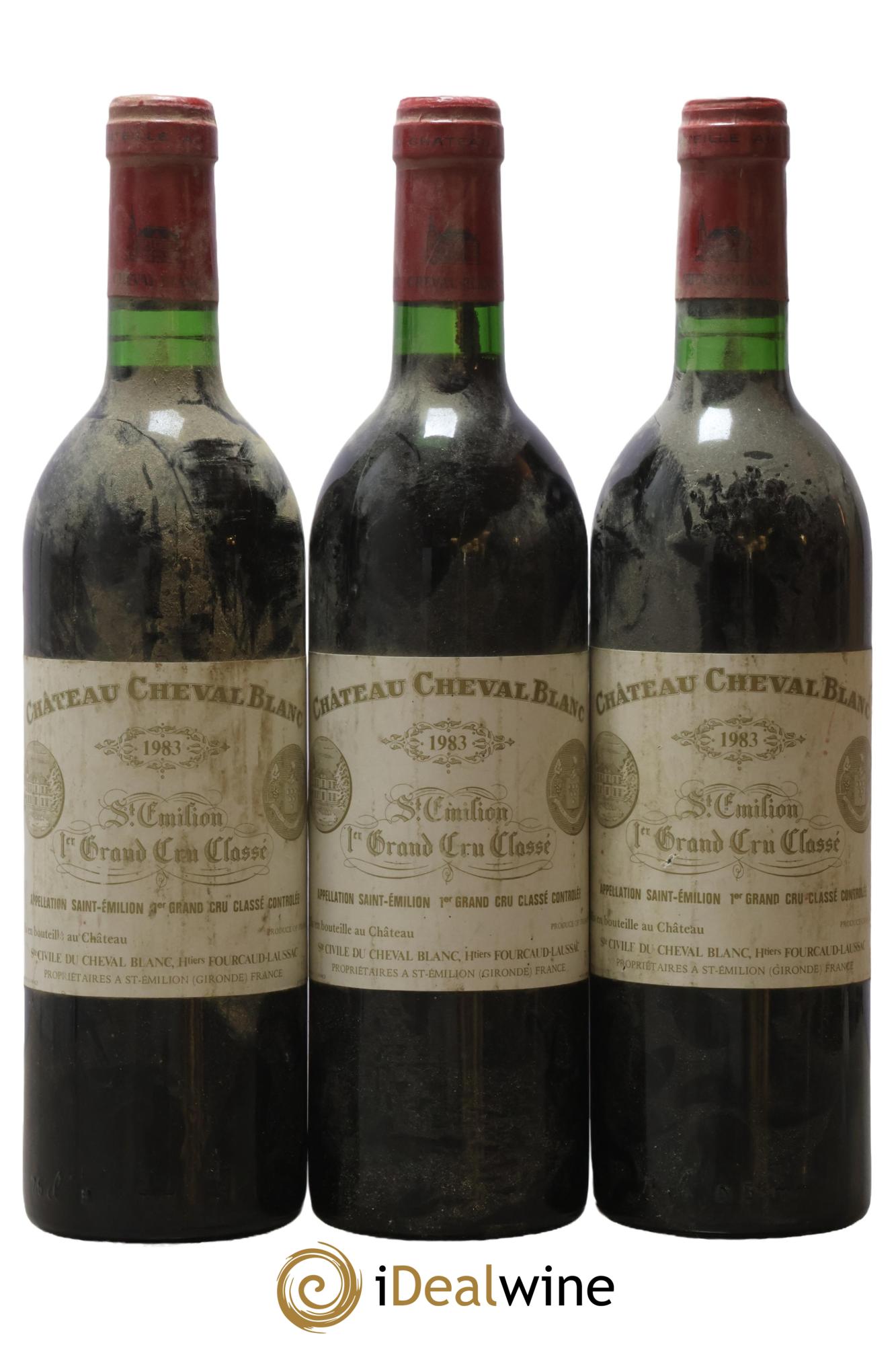 Château Cheval Blanc 1er Grand Cru Classé A 1983 - Lot de 3 bouteilles - 0