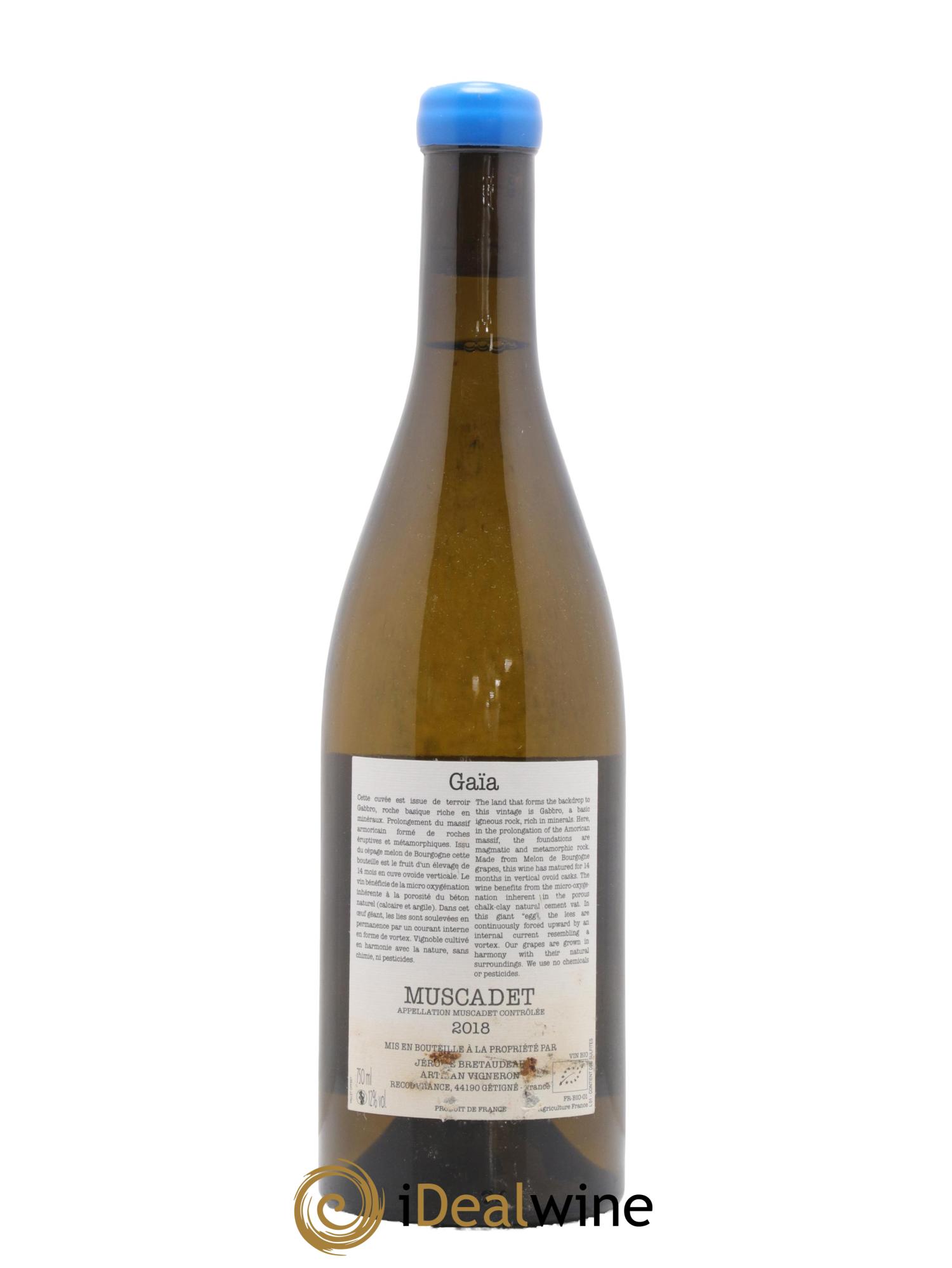 Muscadet-Sèvre-et-Maine Gaia Jérôme Bretaudeau - Domaine de Bellevue 2018 - Lot de 1 bouteille - 1