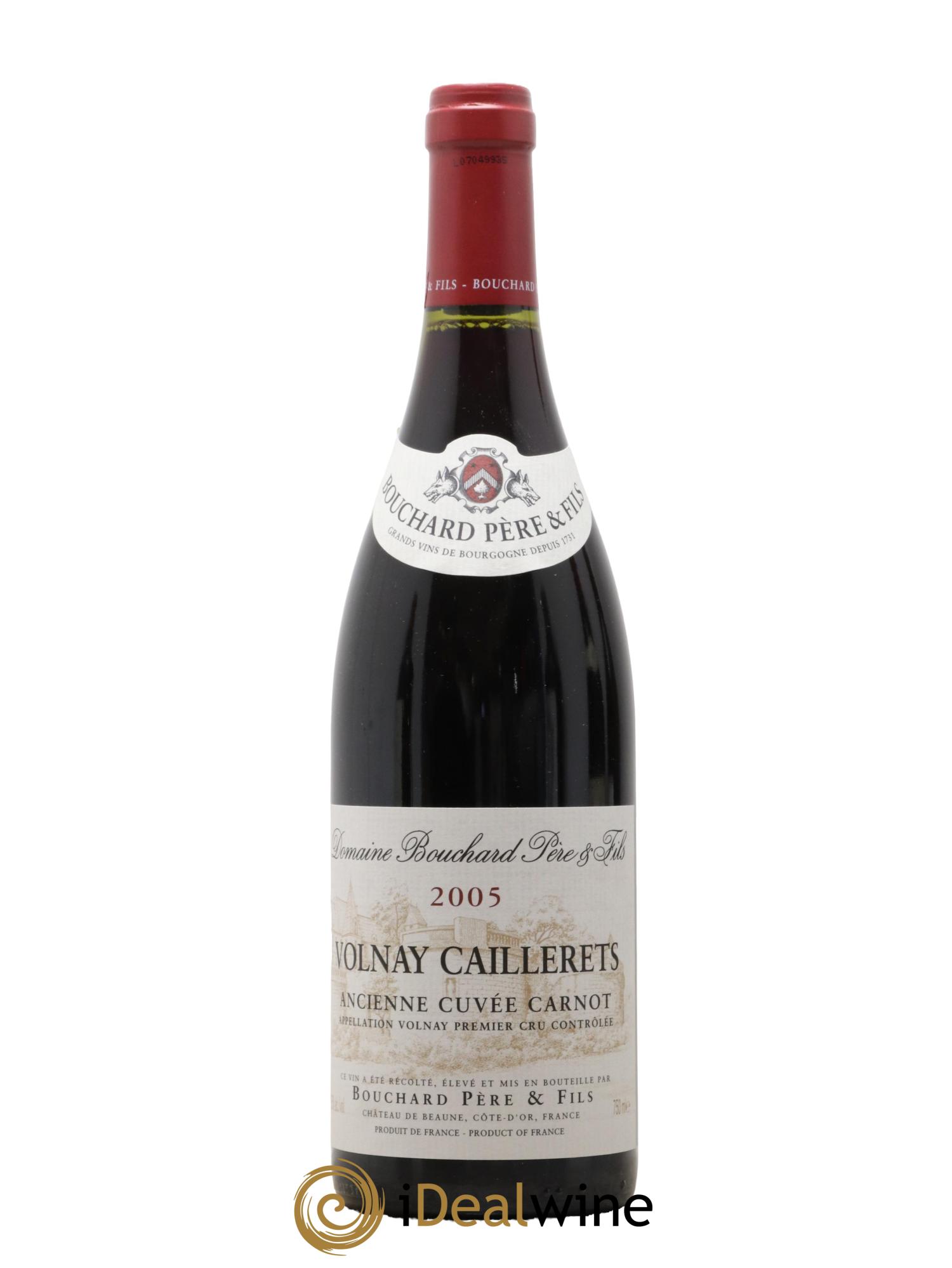 Volnay 1er Cru Caillerets - Ancienne Cuvée Carnot Bouchard Père & Fils 2005 - Posten von 1 Flasche - 0