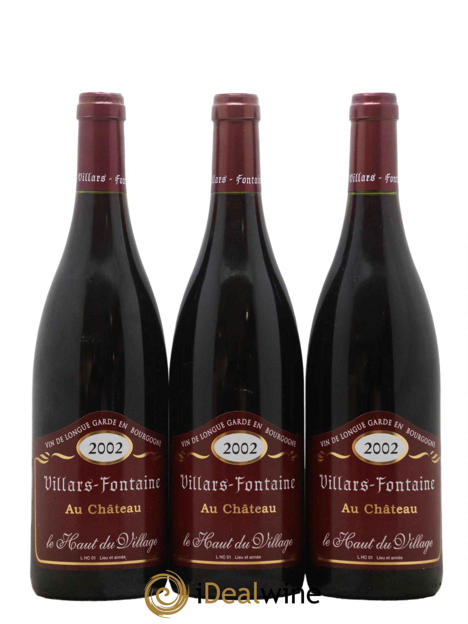 Hautes-Côtes de Nuits Le Haut du Village Domaine de Villars Fontaine 2002 - Lot de 3 bouteilles - 0