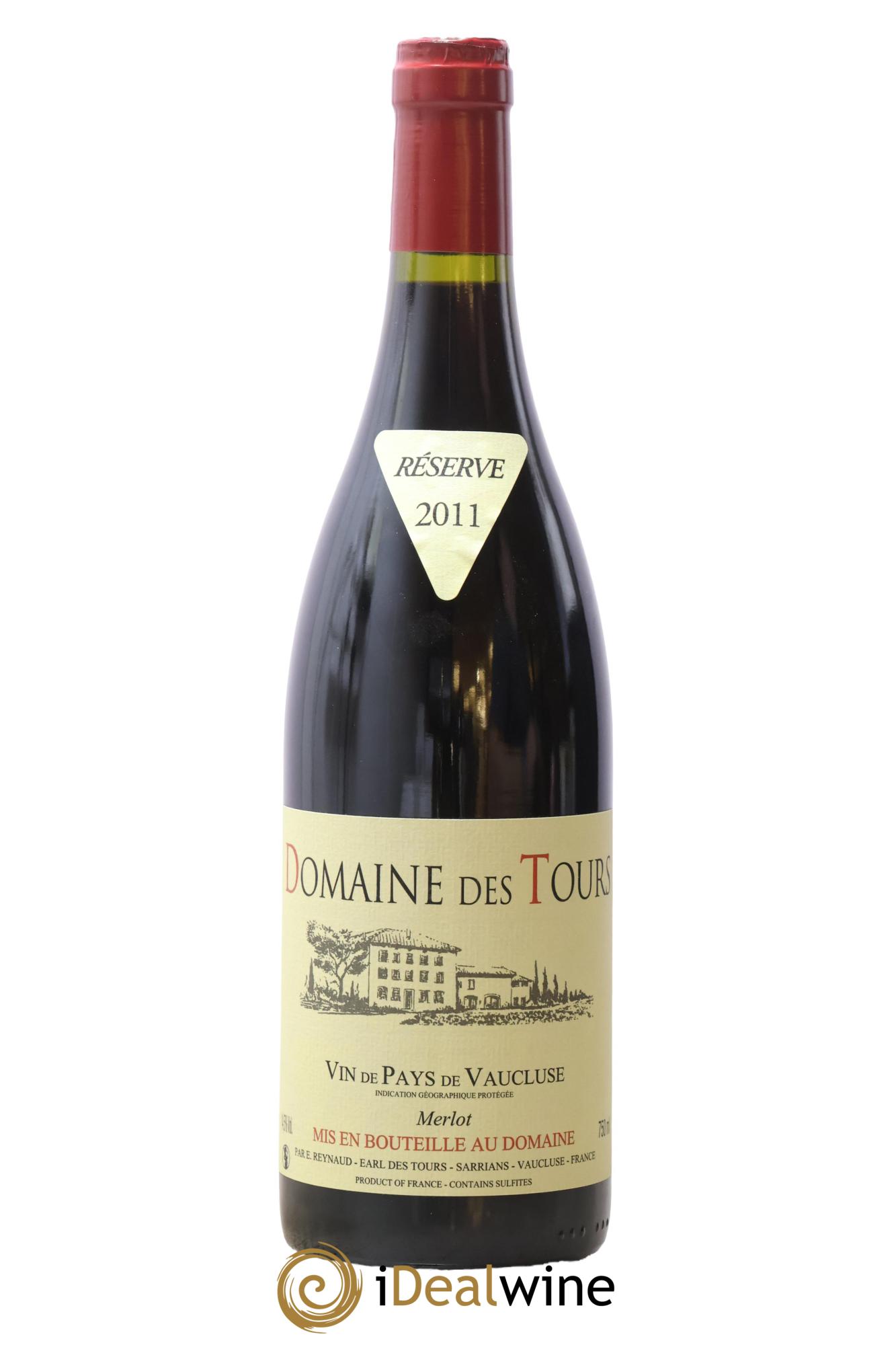 Vaucluse Domaine des Tours Merlot Emmanuel Reynaud 2011 - Posten von 1 Flasche - 0