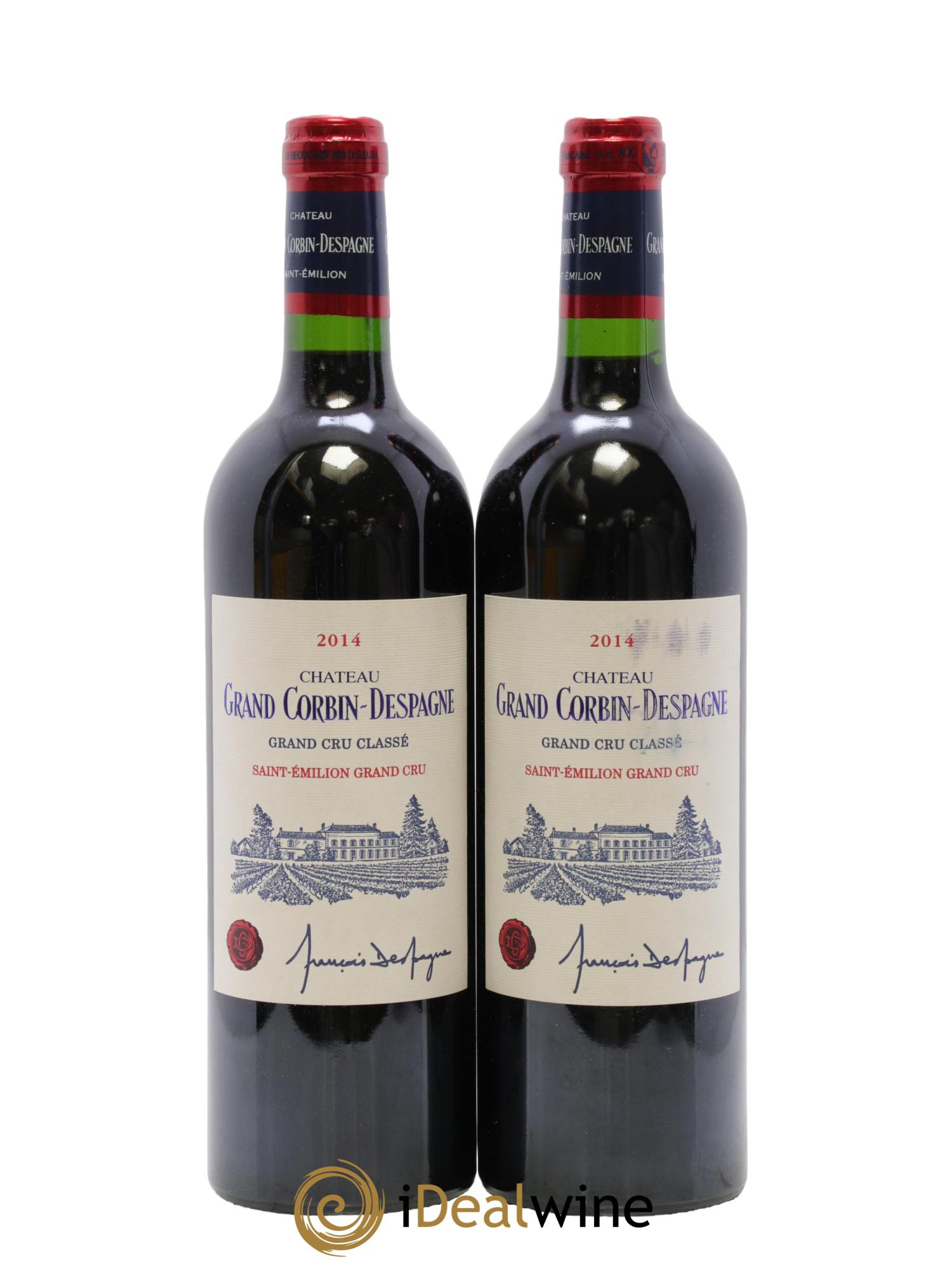 Château Grand Corbin Despagne Grand Cru Classé 2014 - Lot de 2 bouteilles - 0