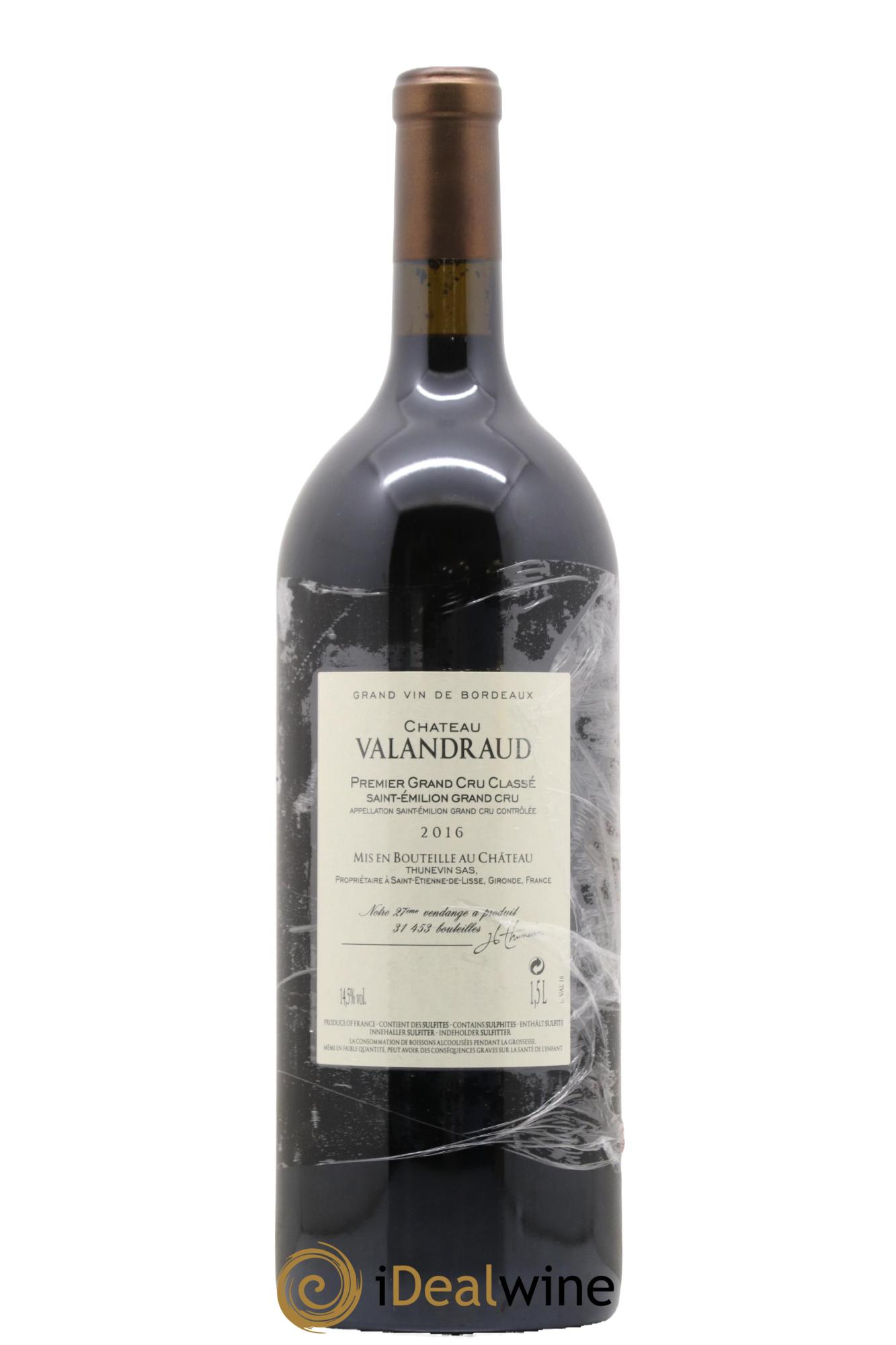 Château de Valandraud 2016 - Posten von 1 Magnum - 2