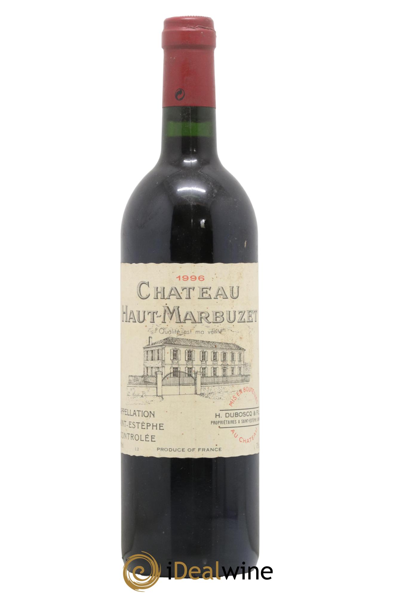 Château Haut Marbuzet 1996 - Lot de 1 bouteille - 0