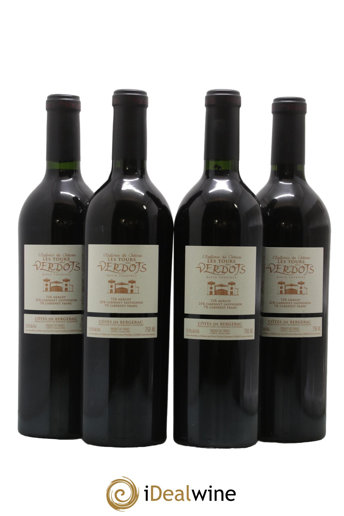 Côtes de Bergerac Les Verdots L'Excellence David Fourtout 2004 - Posten von 4 Flaschen - 1