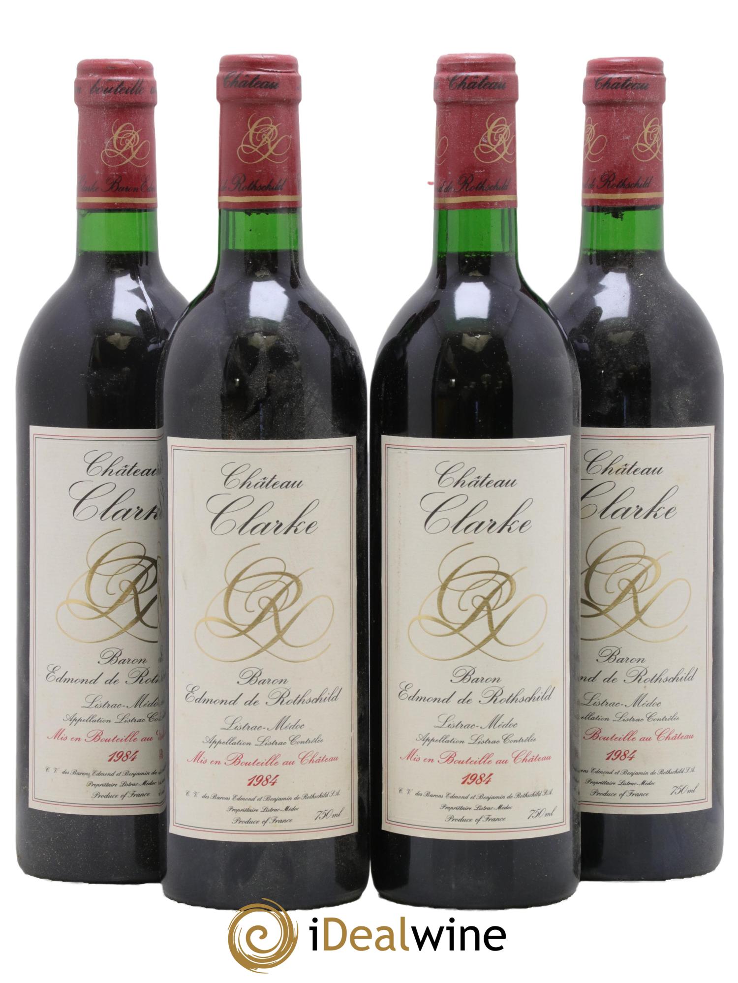 Château Clarke 1984 - Lot de 4 bouteilles - 0