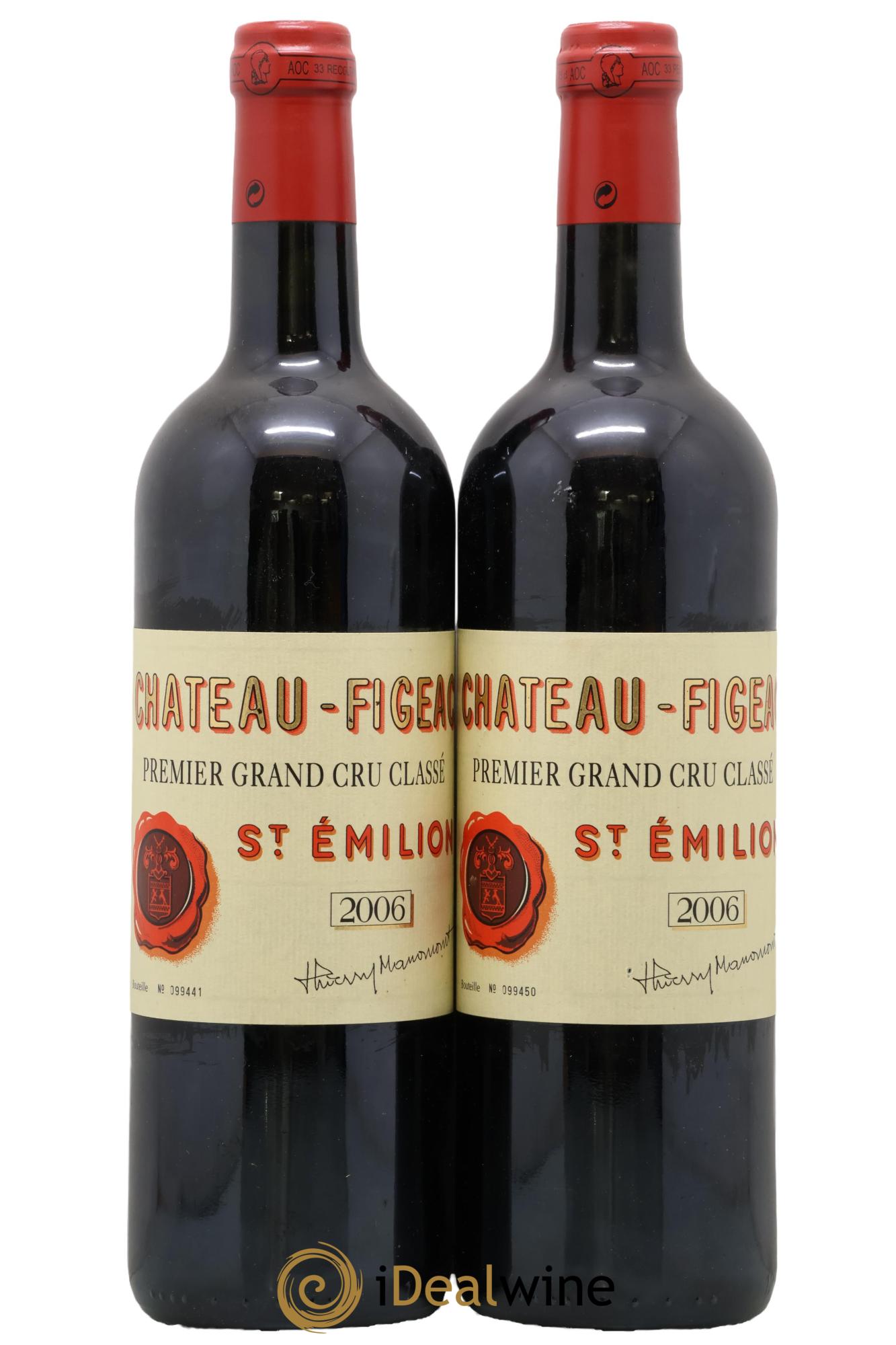 Château Figeac 1er Grand Cru Classé A 2006 - Lot de 2 bouteilles - 0