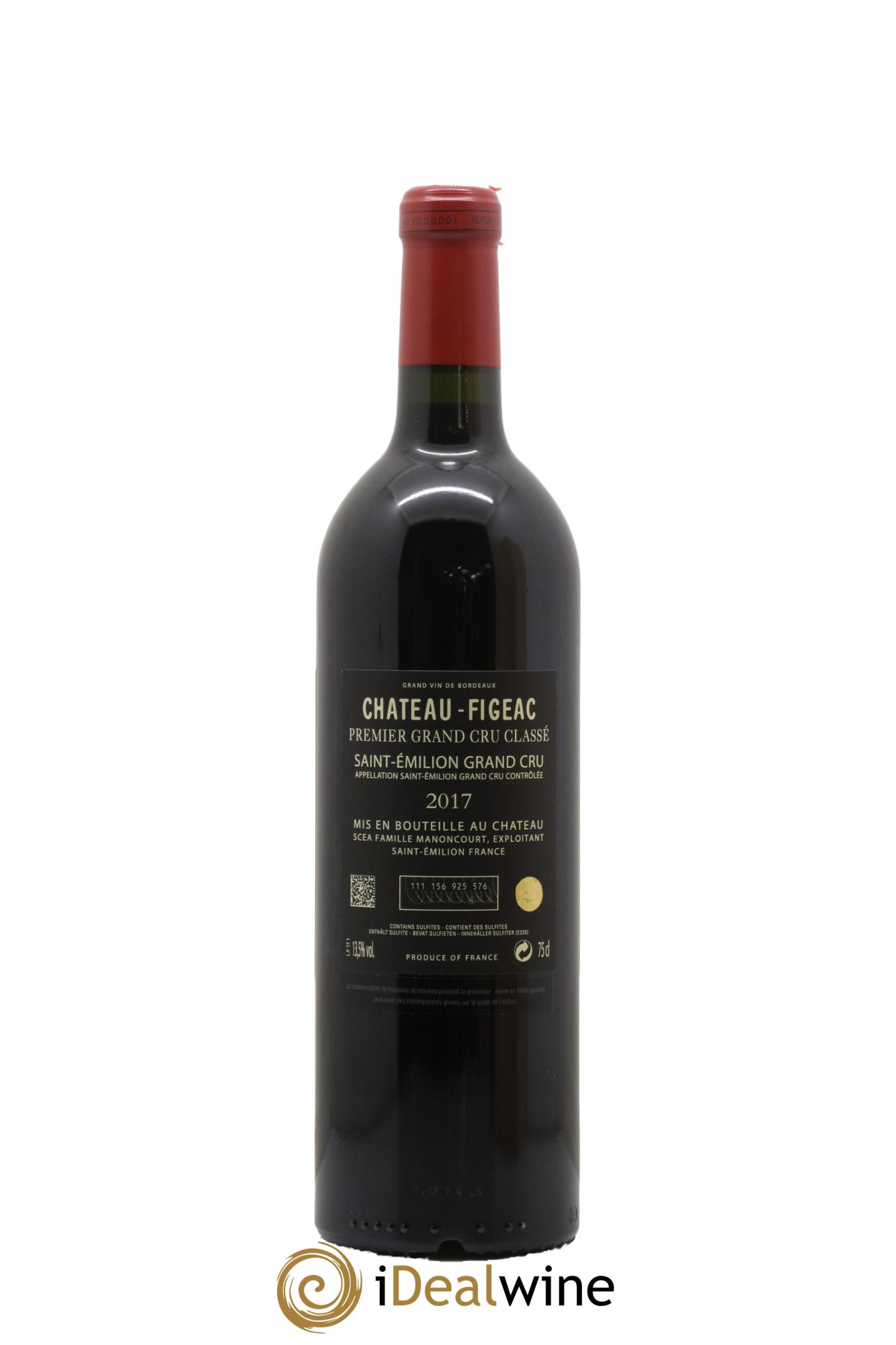 Château Figeac 1er Grand Cru Classé A 2017 - Lot of 1 bottle - 2