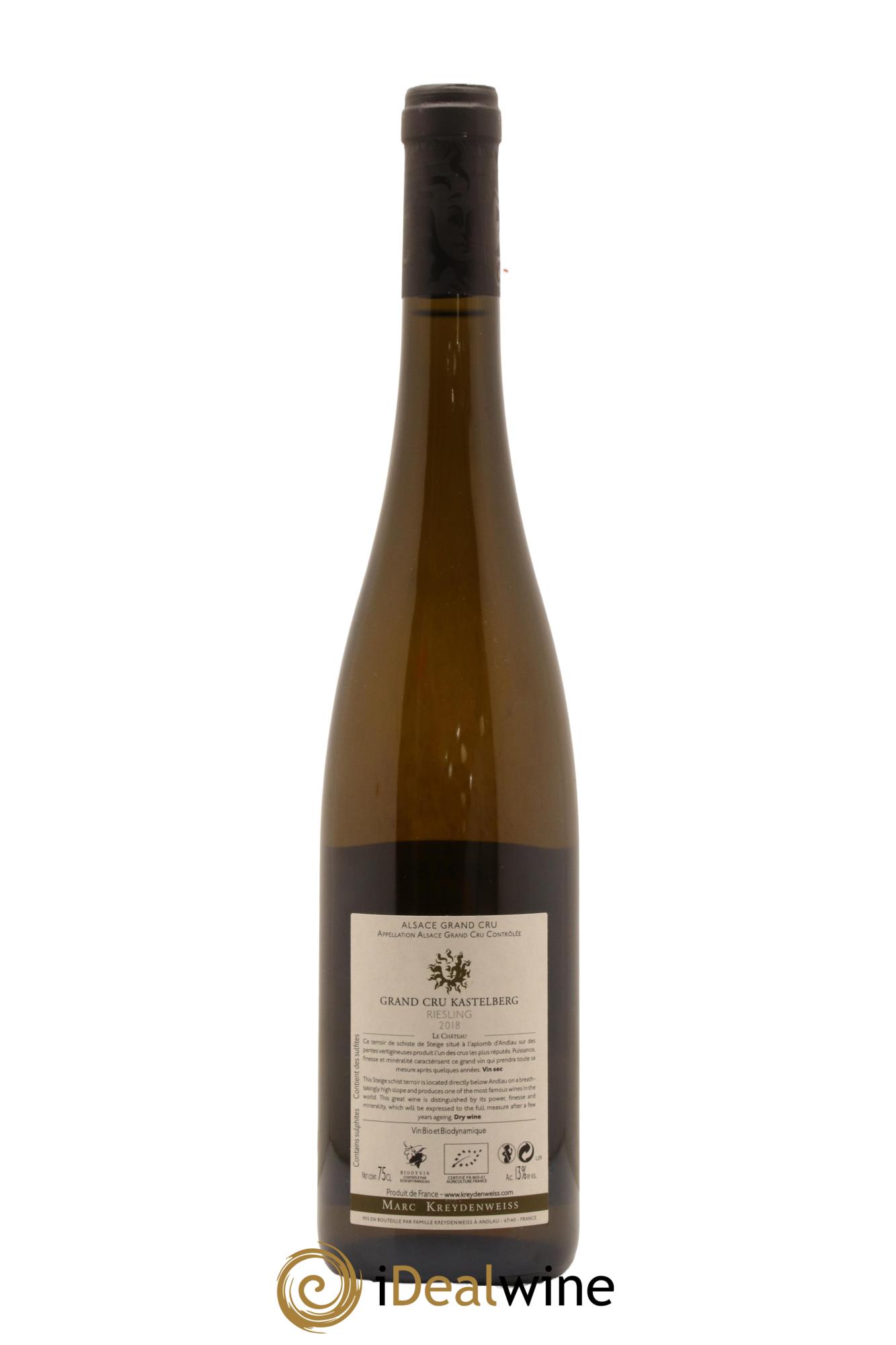 Alsace Riesling Grand Cru Kastelberg Marc Kreydenweiss 2018 - Lot de 1 bouteille - 1