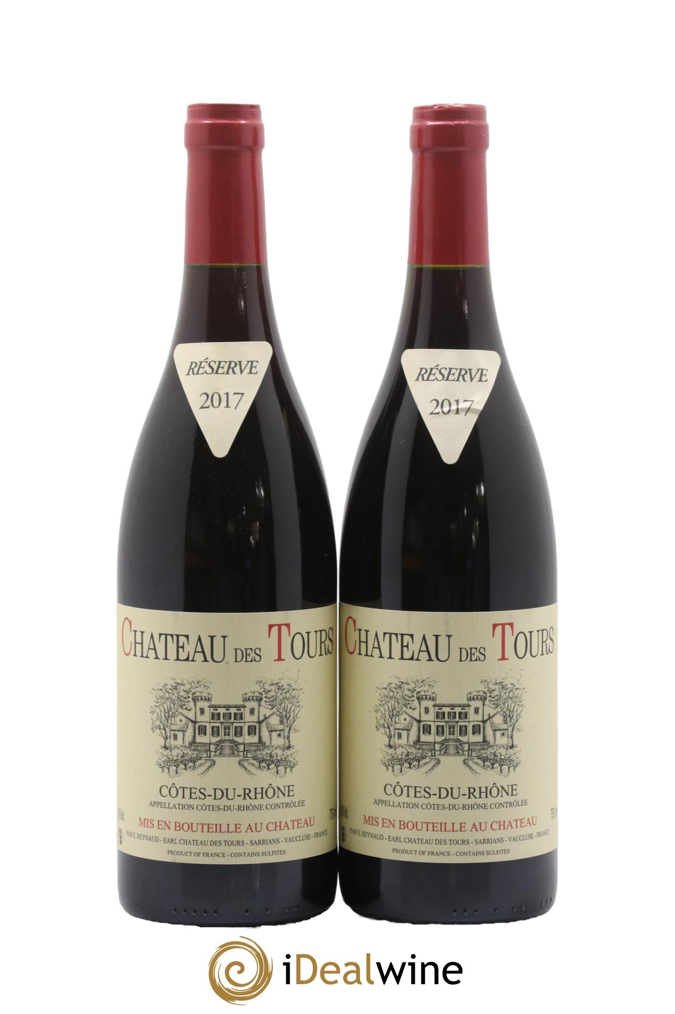 Côtes-du-Rhône Château des Tours Emmanuel Reynaud 2017 - Lot de 2 bouteilles - 0